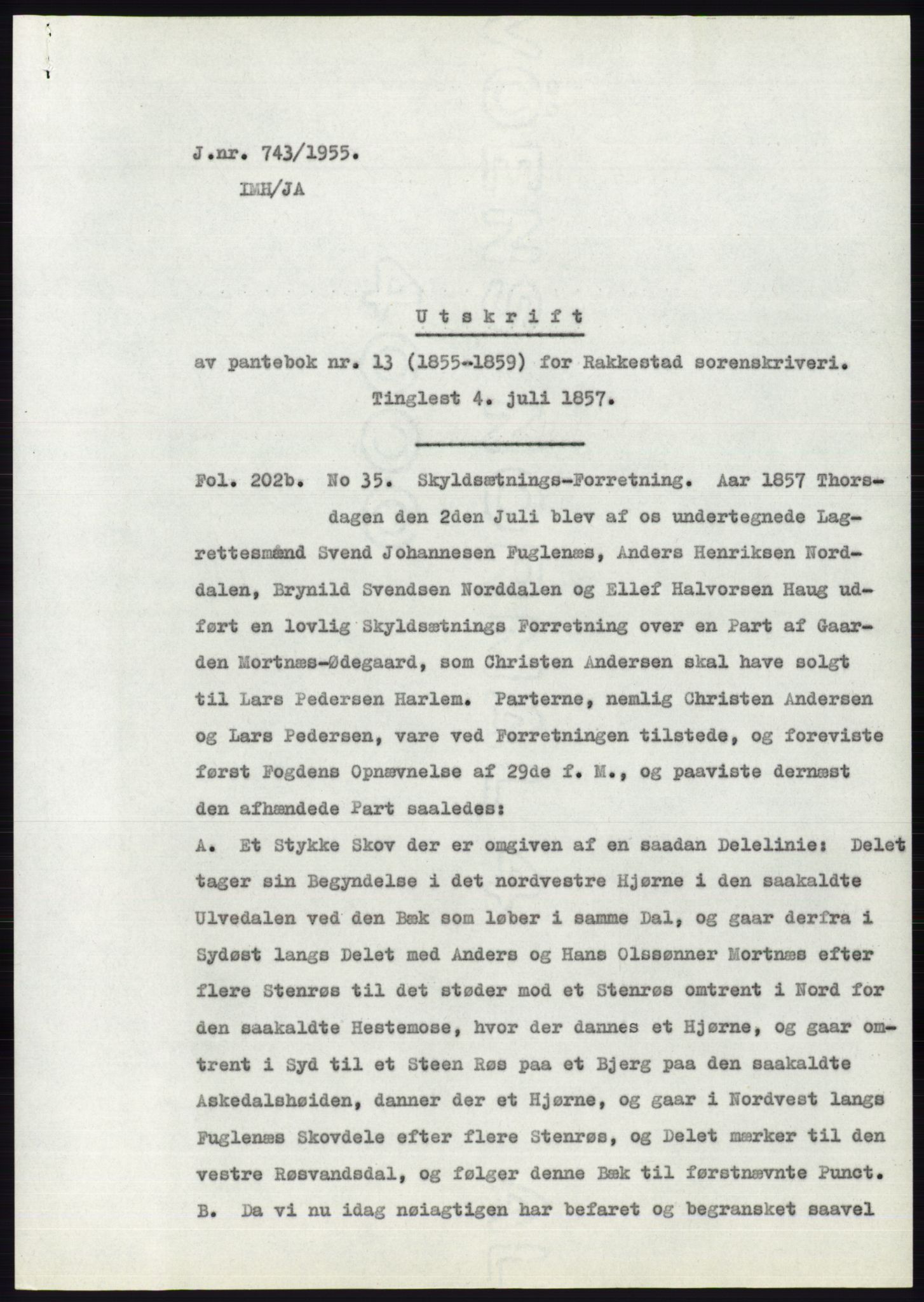 Statsarkivet i Oslo, SAO/A-10621/Z/Zd/L0003: Avskrifter, j.nr 714-1202/1955, 1955, s. 10