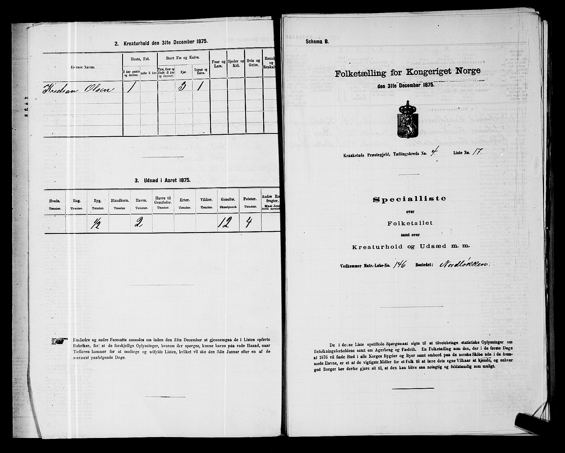 RA, Folketelling 1875 for 0212P Kråkstad prestegjeld, 1875, s. 413