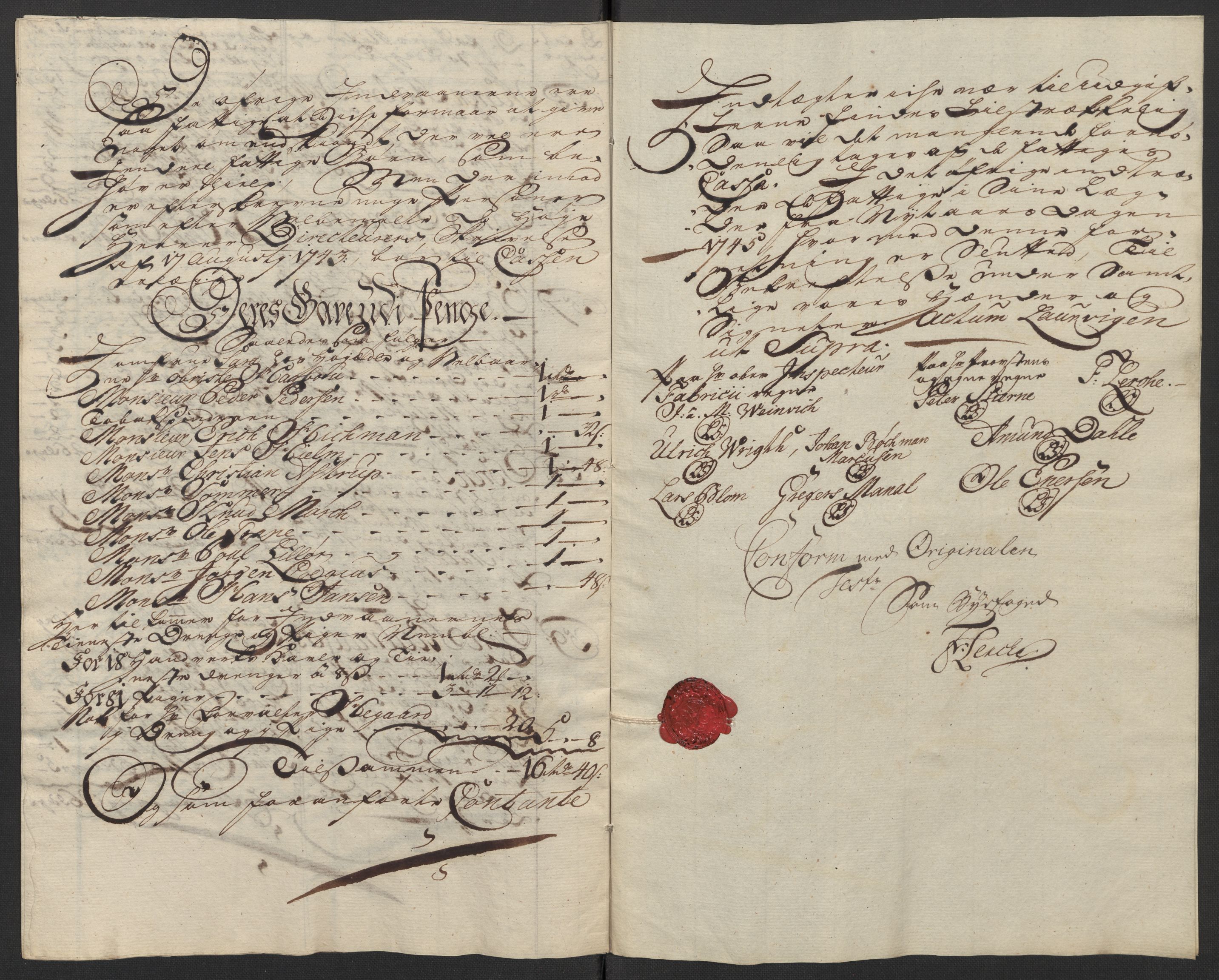 Kristiania tukthus, AV/SAO-A-10644/A/Ad/Adb/L0011: Innkomne skriv, rapporter og regnskap, 1742-1783, s. 95