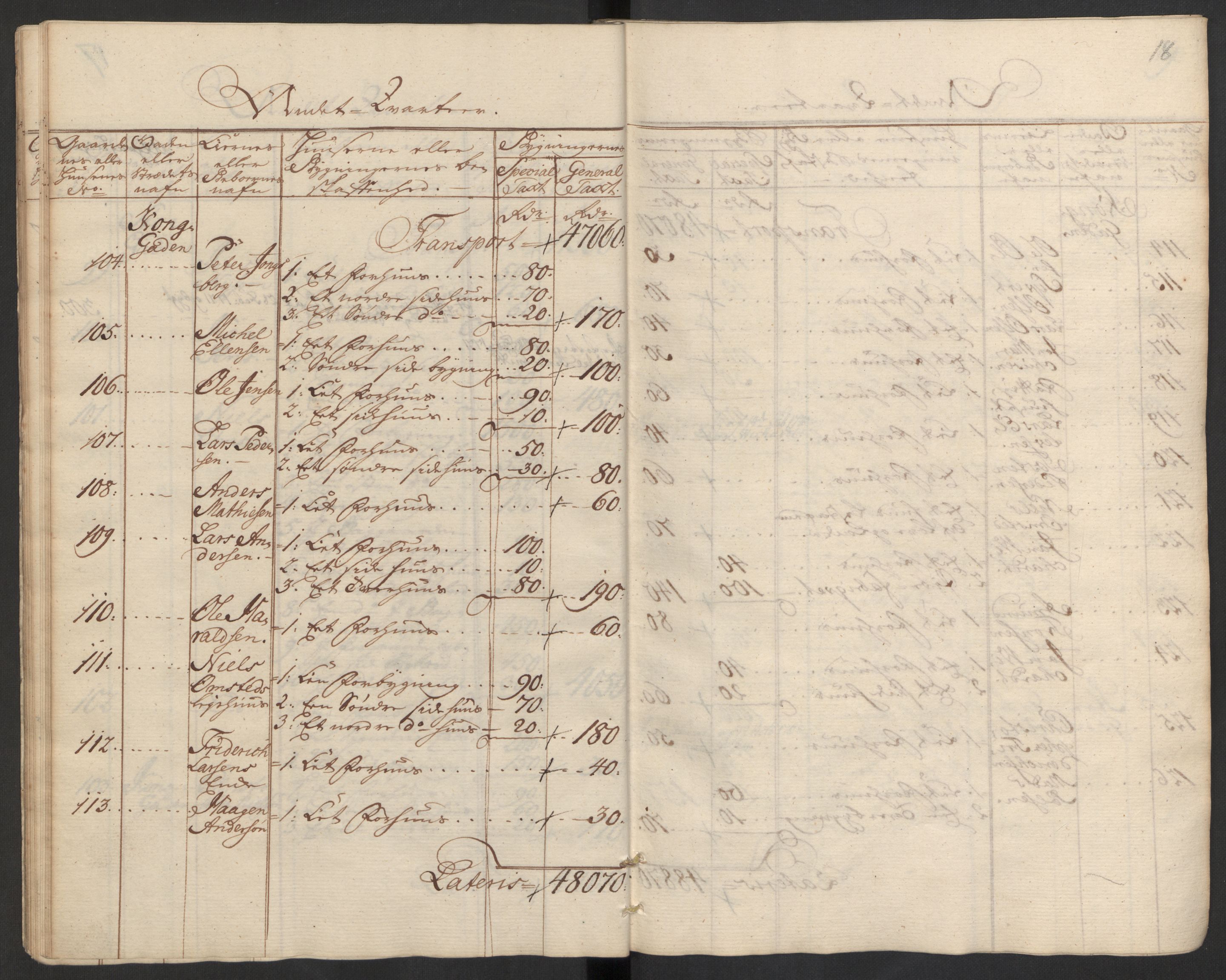 Kommersekollegiet, Brannforsikringskontoret 1767-1814, RA/EA-5458/F/Fa/L0008/0002: Bragernes / Branntakstprotokoll, 1767, s. 18