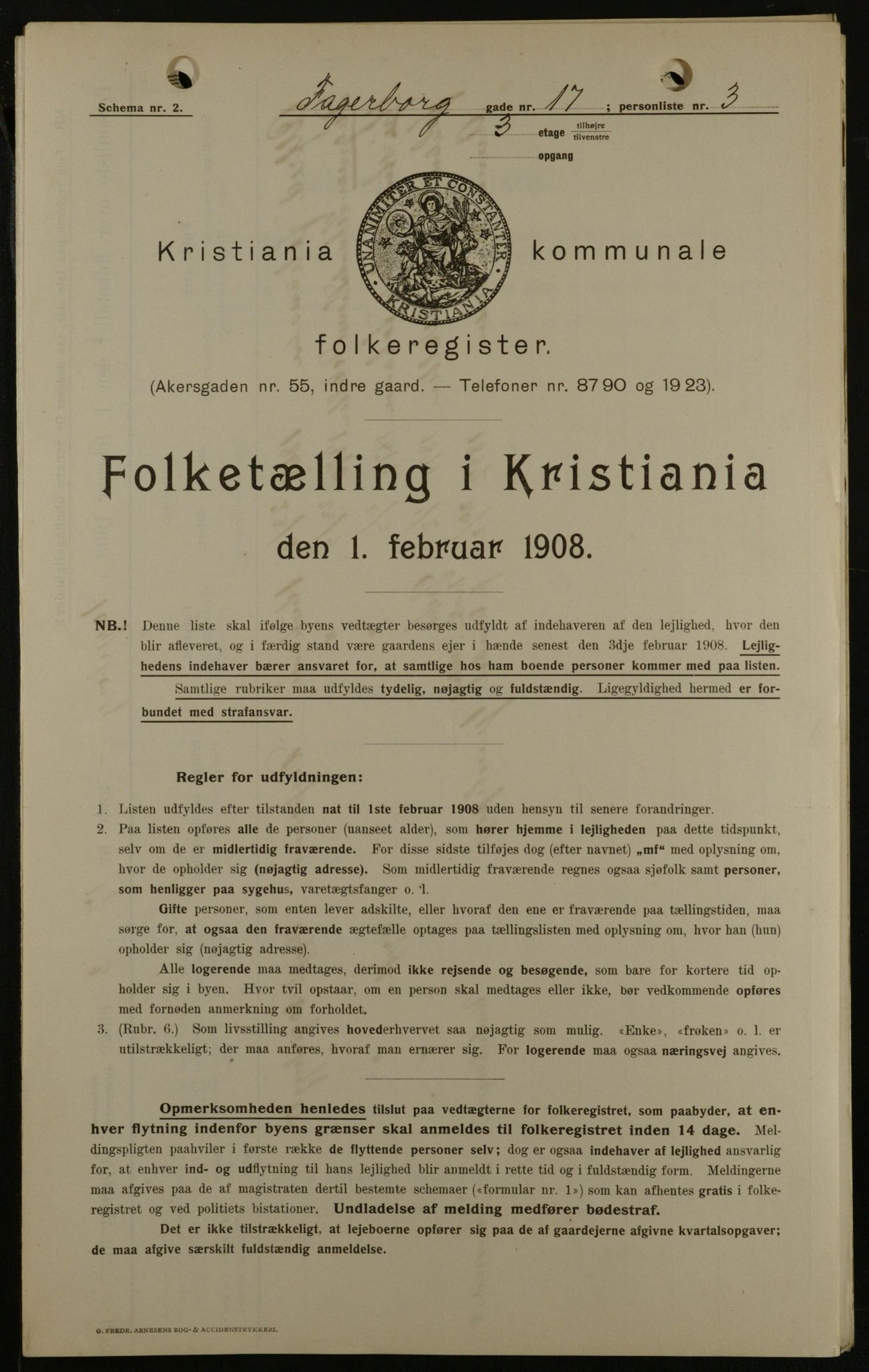 OBA, Kommunal folketelling 1.2.1908 for Kristiania kjøpstad, 1908, s. 20903