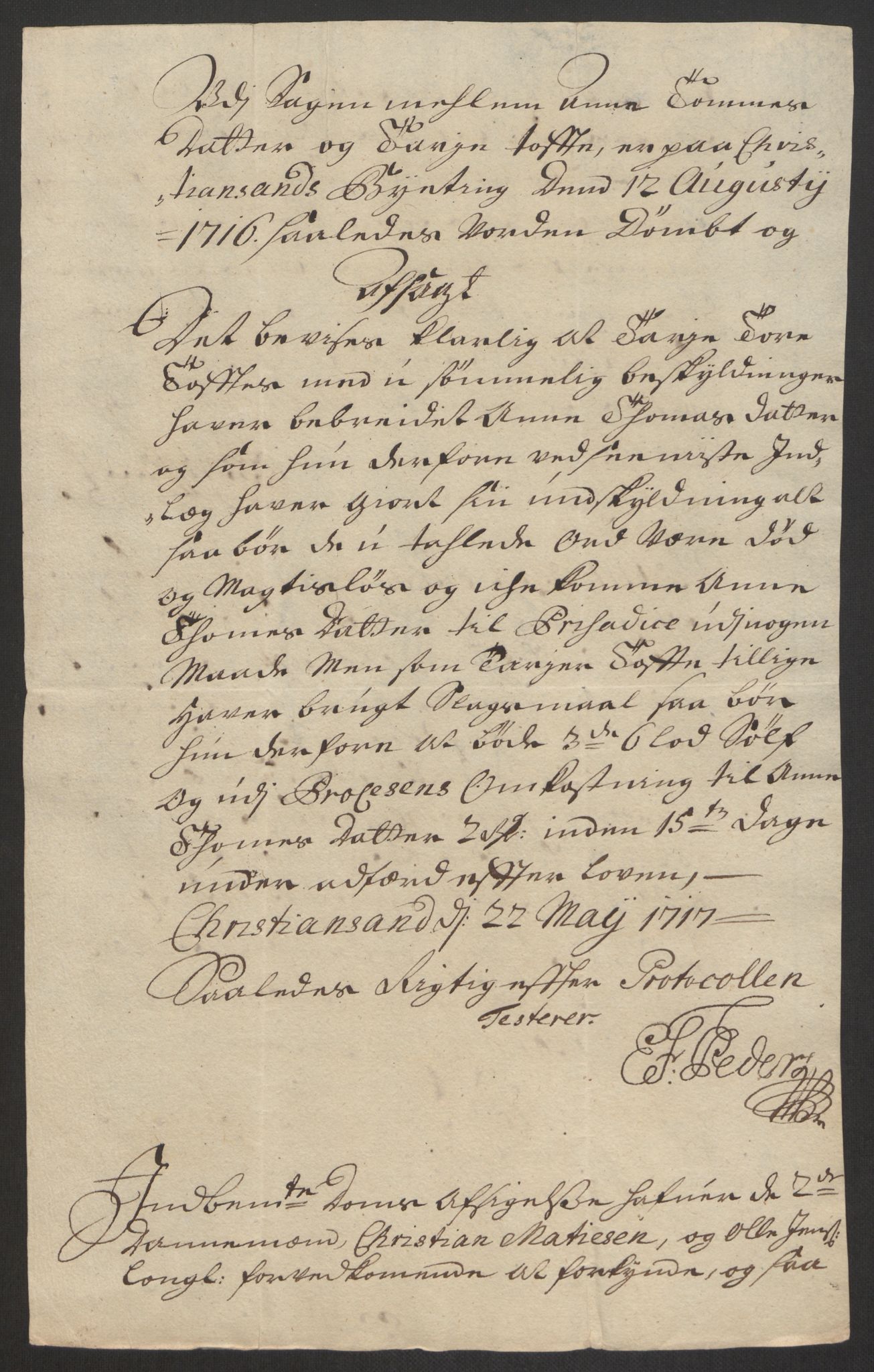 Rentekammeret inntil 1814, Reviderte regnskaper, Byregnskaper, AV/RA-EA-4066/R/Rm/L0285: [M18] Sikt og sakefall, 1681-1718, s. 534