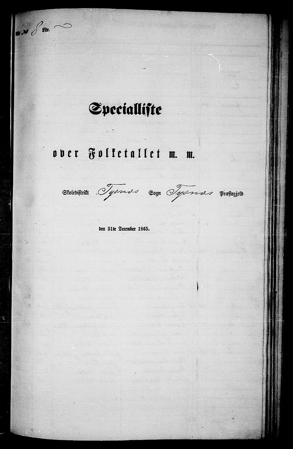 RA, Folketelling 1865 for 1223P Tysnes prestegjeld, 1865, s. 125