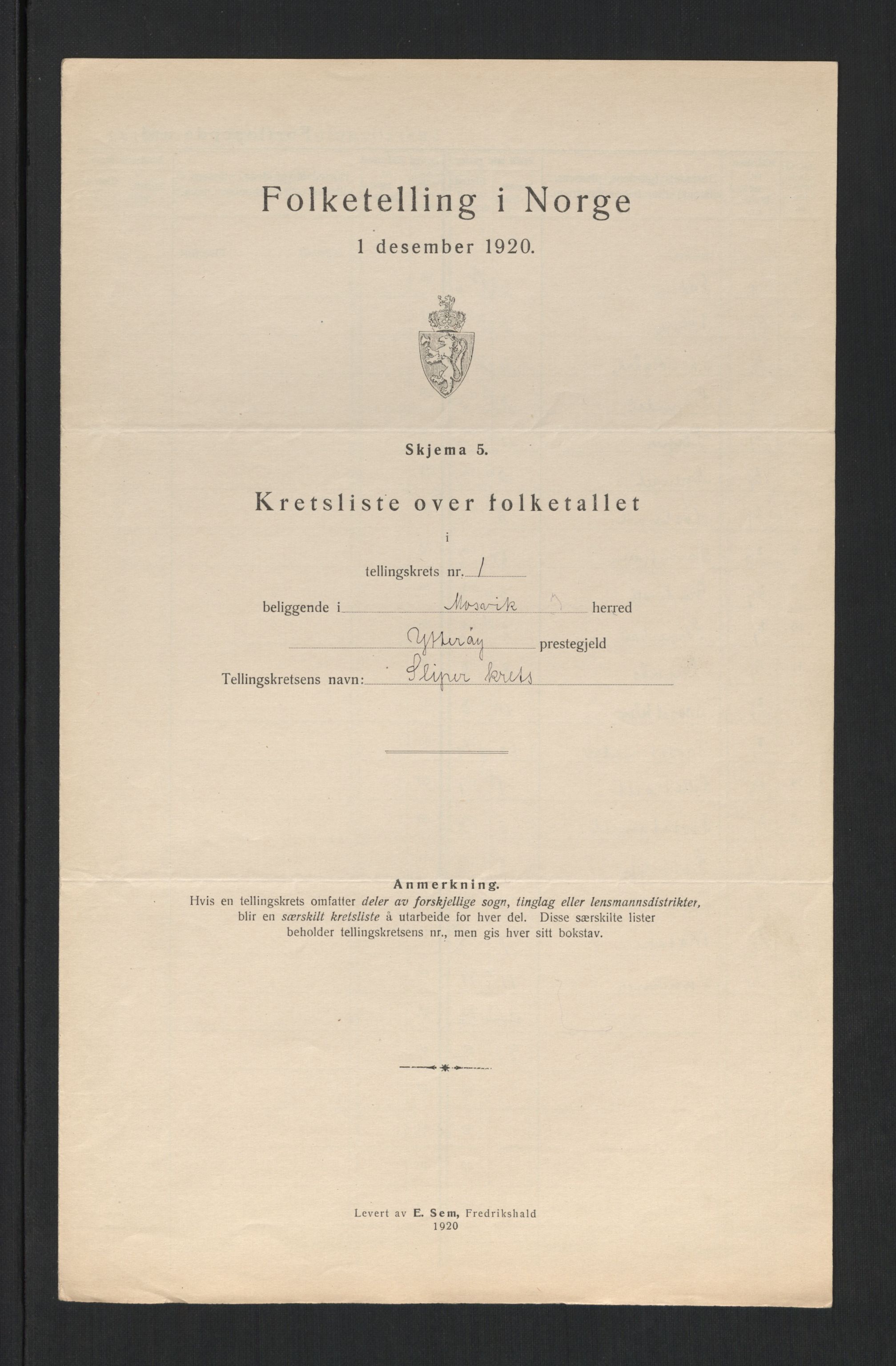 SAT, Folketelling 1920 for 1723 Mosvik herred, 1920, s. 15