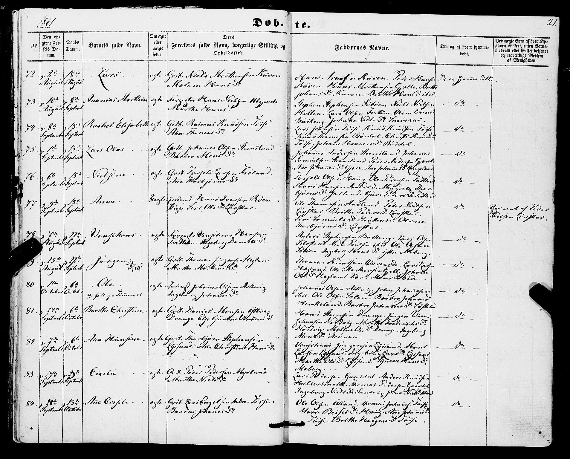 Os sokneprestembete, AV/SAB-A-99929: Ministerialbok nr. A 17, 1860-1873, s. 21