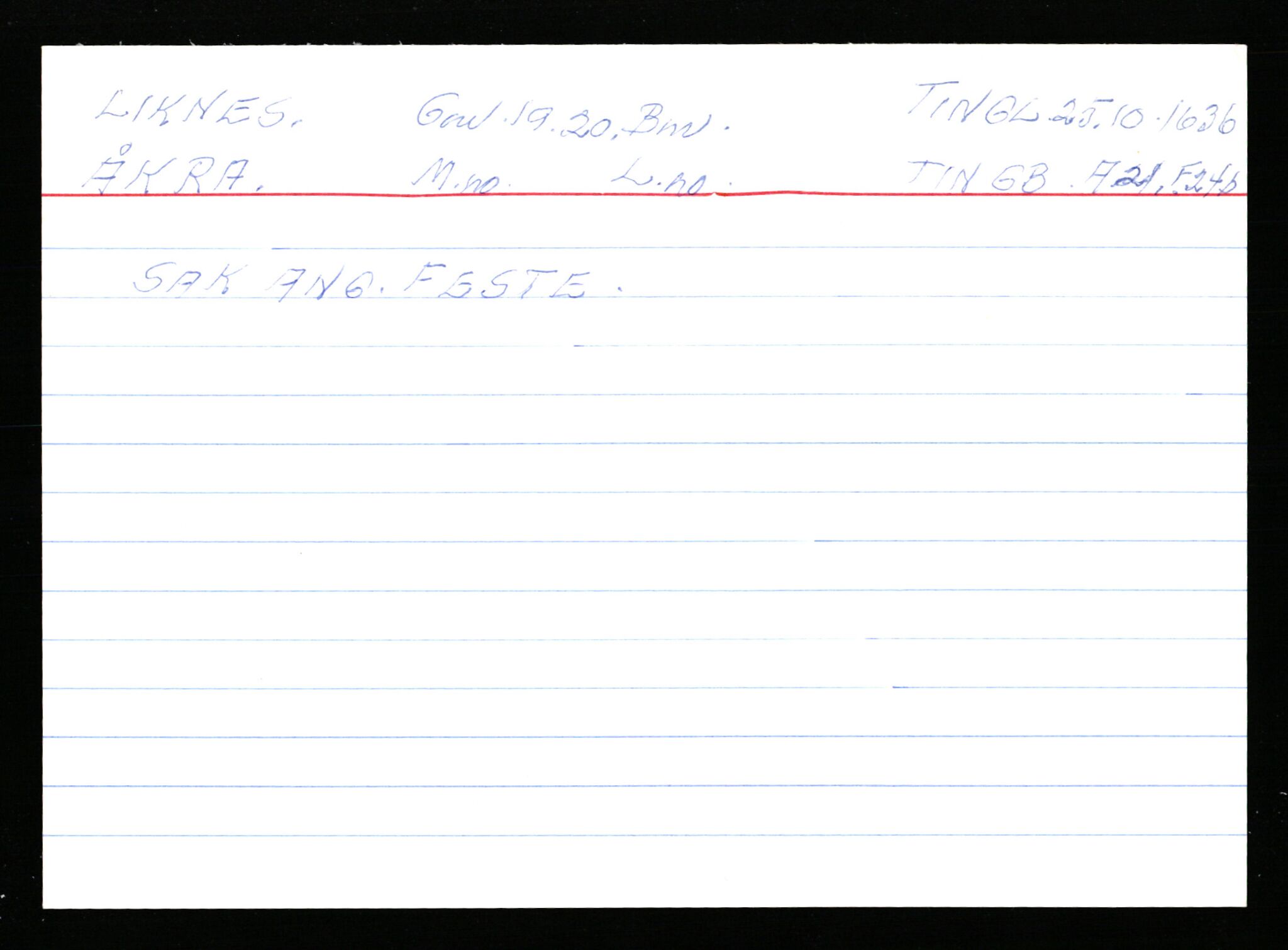 Statsarkivet i Stavanger, AV/SAST-A-101971/03/Y/Ym/L0035: Åstedskort sortert etter gårdsnavn: Leiranger - Lindanger, 1600-1950, s. 433