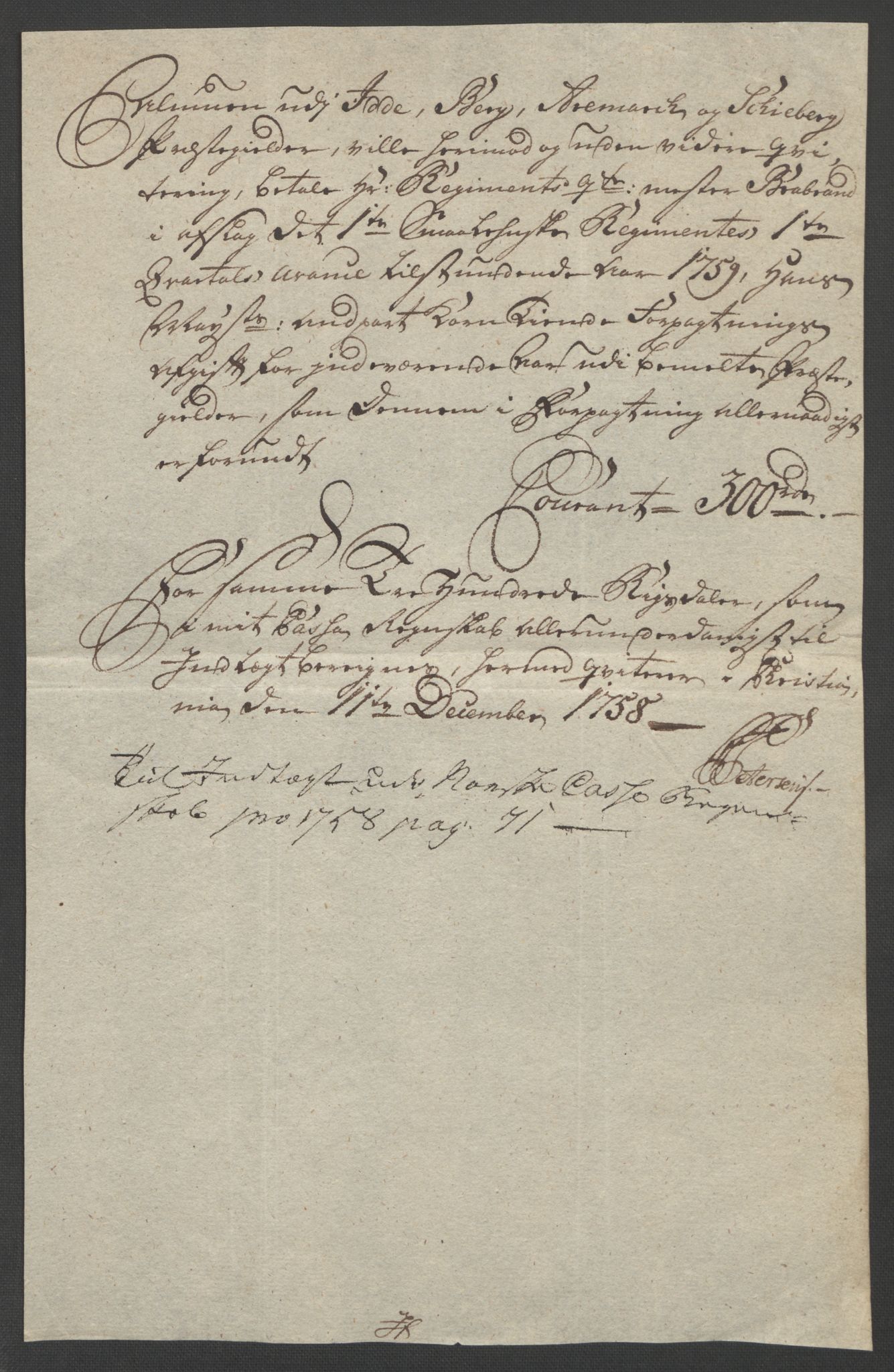 Rentekammeret inntil 1814, Reviderte regnskaper, Fogderegnskap, RA/EA-4092/R01/L0097: Ekstraskatten Idd og Marker, 1756-1767, s. 358