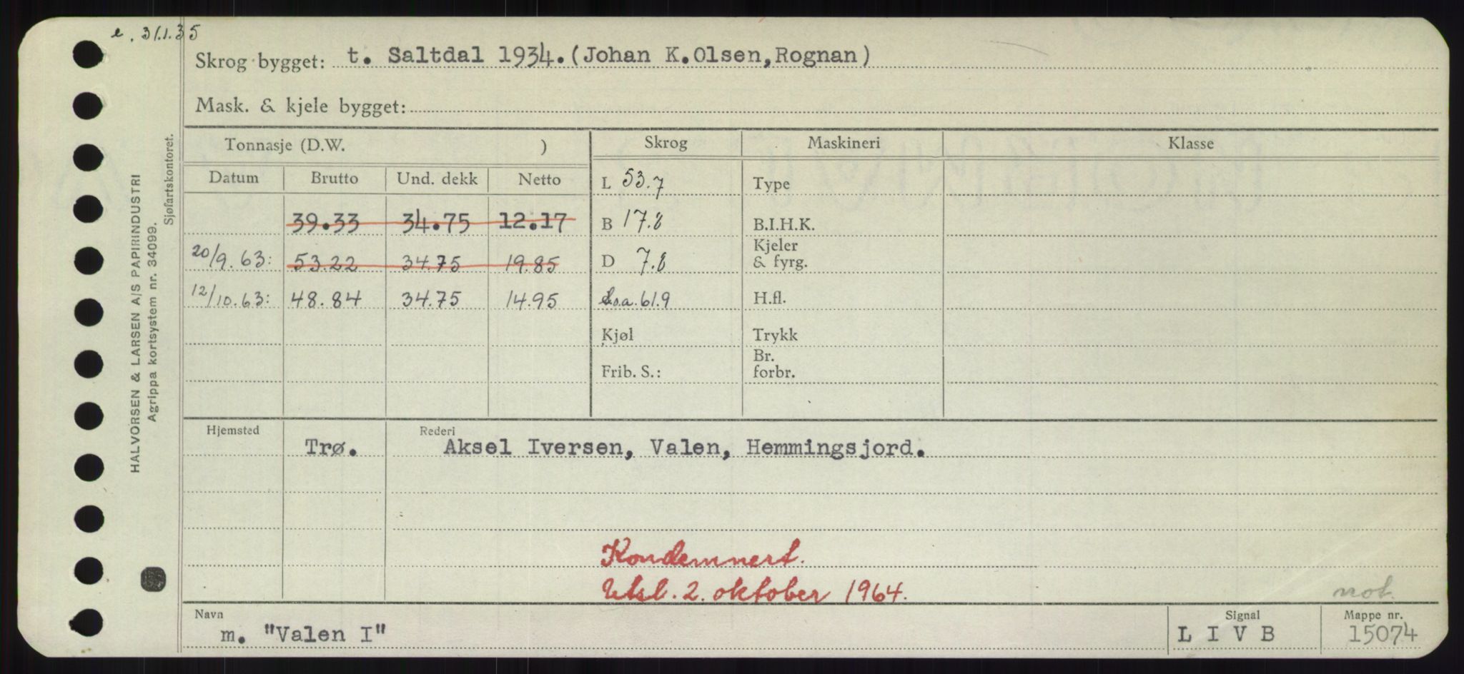 Sjøfartsdirektoratet med forløpere, Skipsmålingen, RA/S-1627/H/Hd/L0040: Fartøy, U-Ve, s. 219