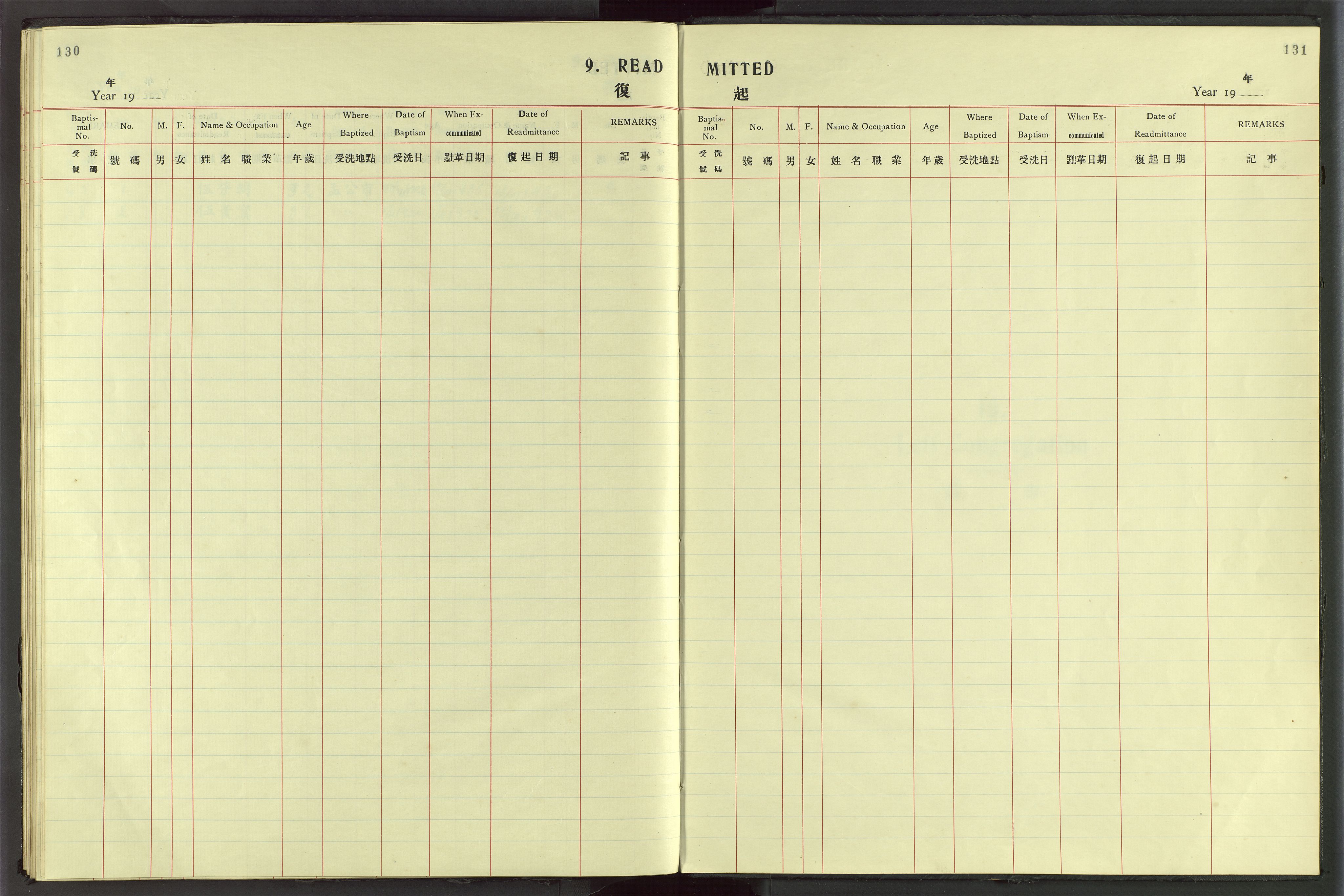 Det Norske Misjonsselskap - utland - Kina (Hunan), VID/MA-A-1065/Dm/L0056: Ministerialbok nr. 94, 1915-1948, s. 130-131