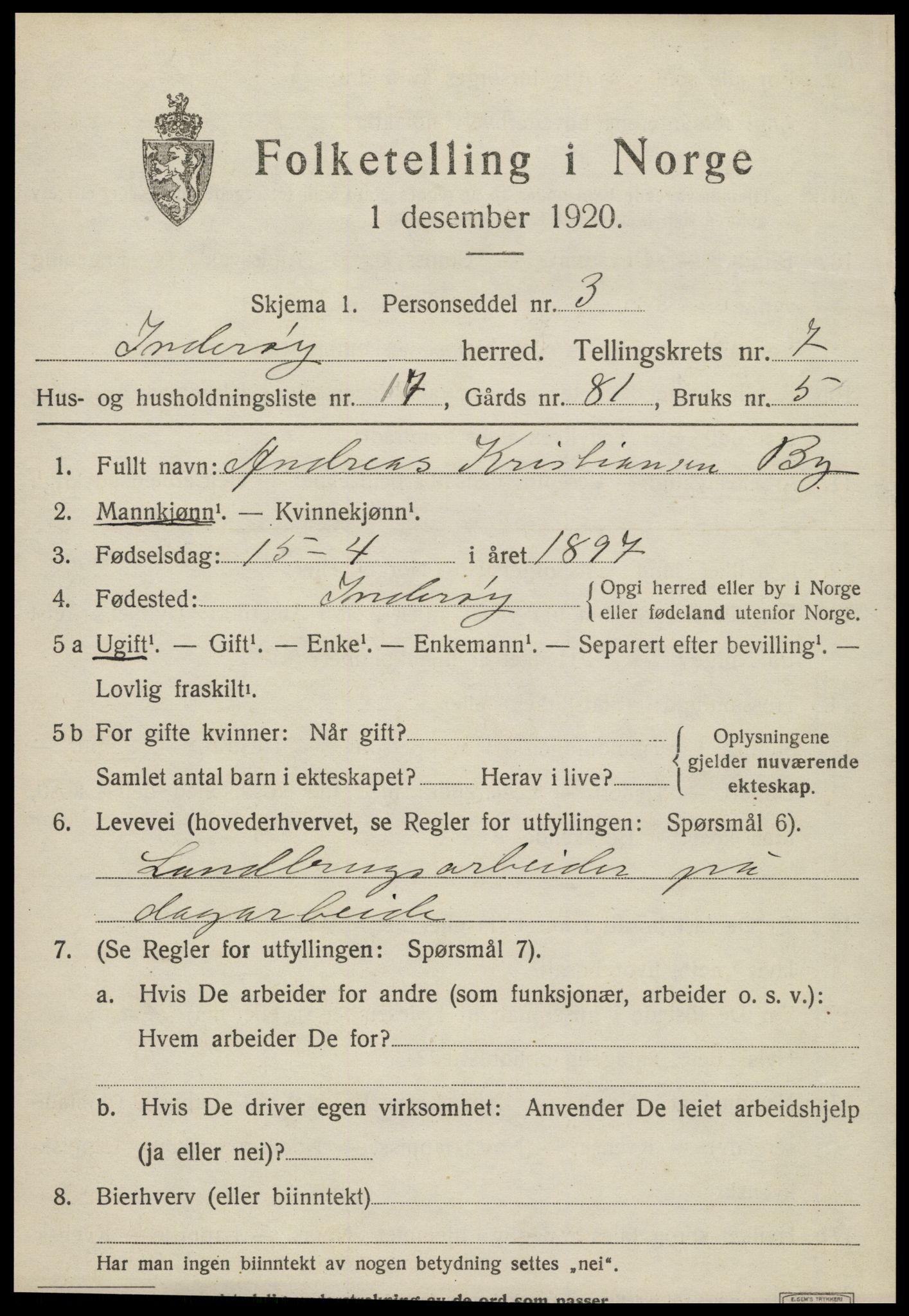 SAT, Folketelling 1920 for 1729 Inderøy herred, 1920, s. 5251