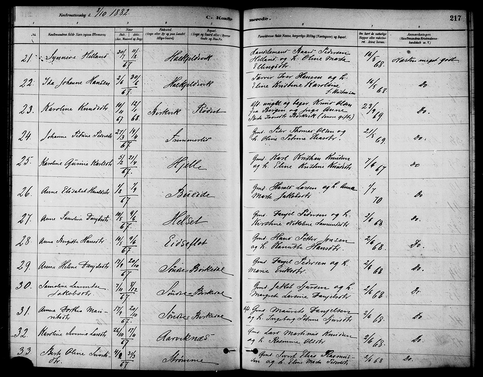 Ministerialprotokoller, klokkerbøker og fødselsregistre - Møre og Romsdal, AV/SAT-A-1454/511/L0141: Ministerialbok nr. 511A08, 1878-1890, s. 217