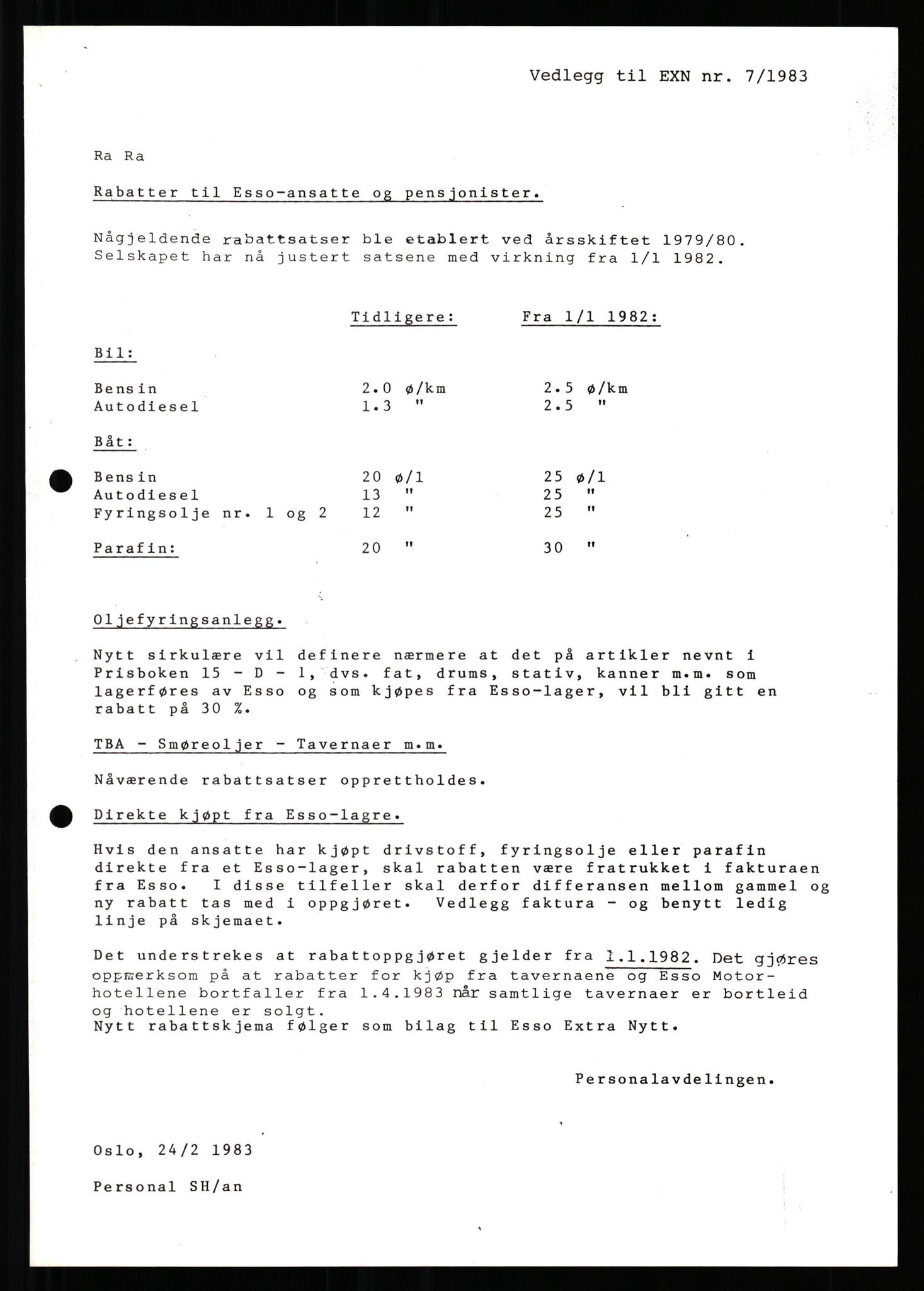 Pa 0982 - Esso Norge A/S, AV/SAST-A-100448/X/Xd/L0002: Esso Extra Nytt. Ukenytt, 1981-1986