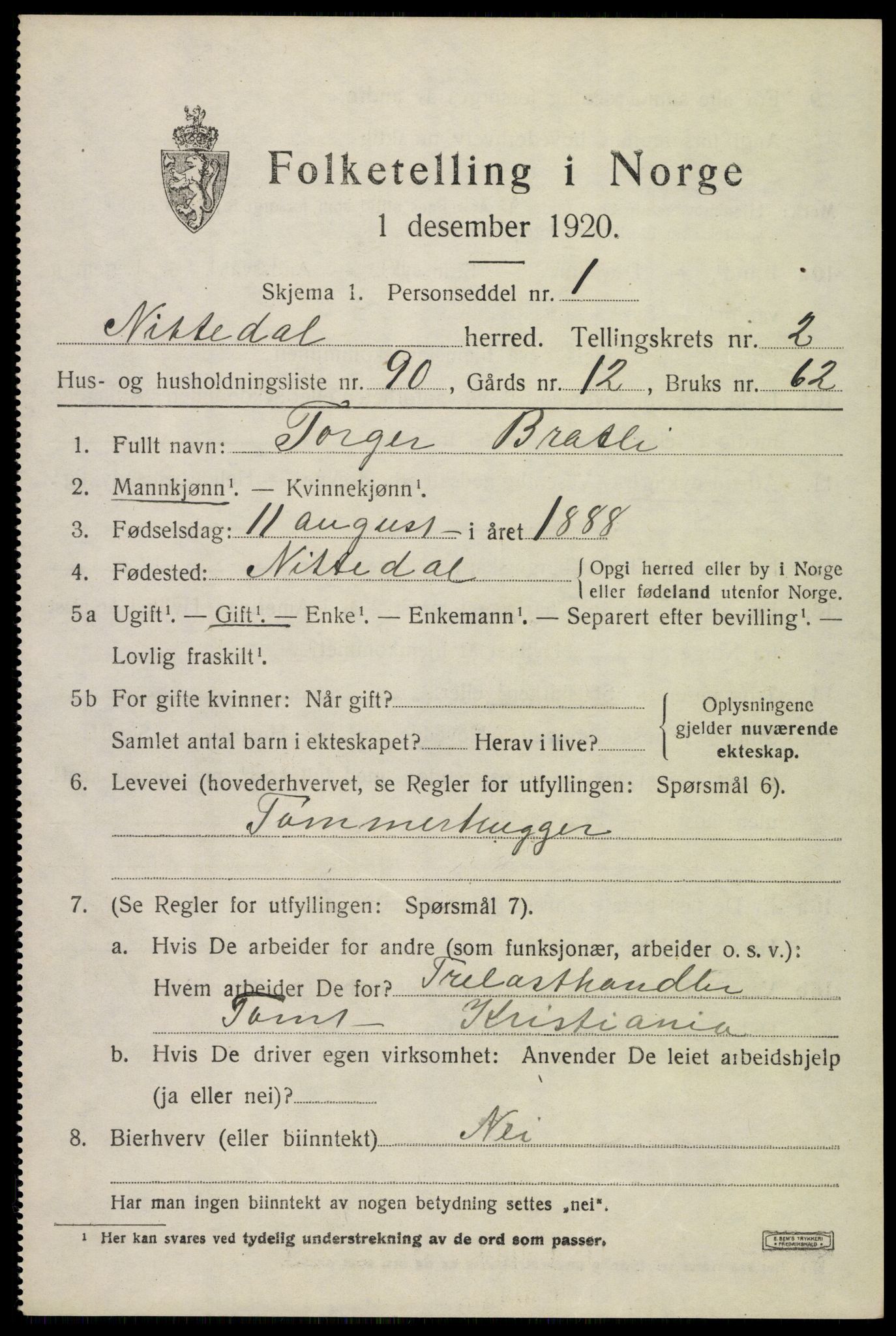 SAO, Folketelling 1920 for 0233 Nittedal herred, 1920, s. 2772