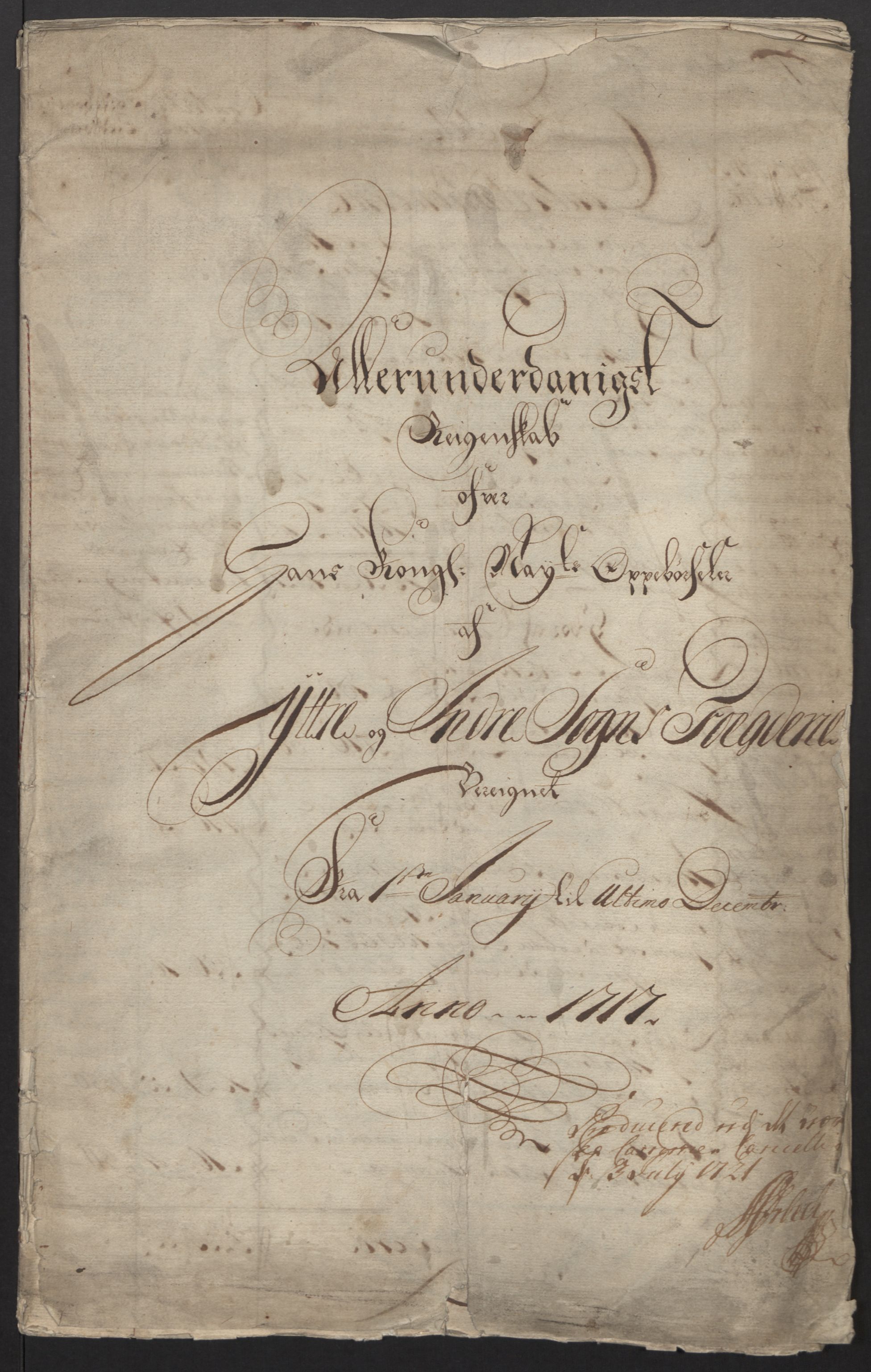 Rentekammeret inntil 1814, Reviderte regnskaper, Fogderegnskap, RA/EA-4092/R52/L3321: Fogderegnskap Sogn, 1717-1718, s. 4