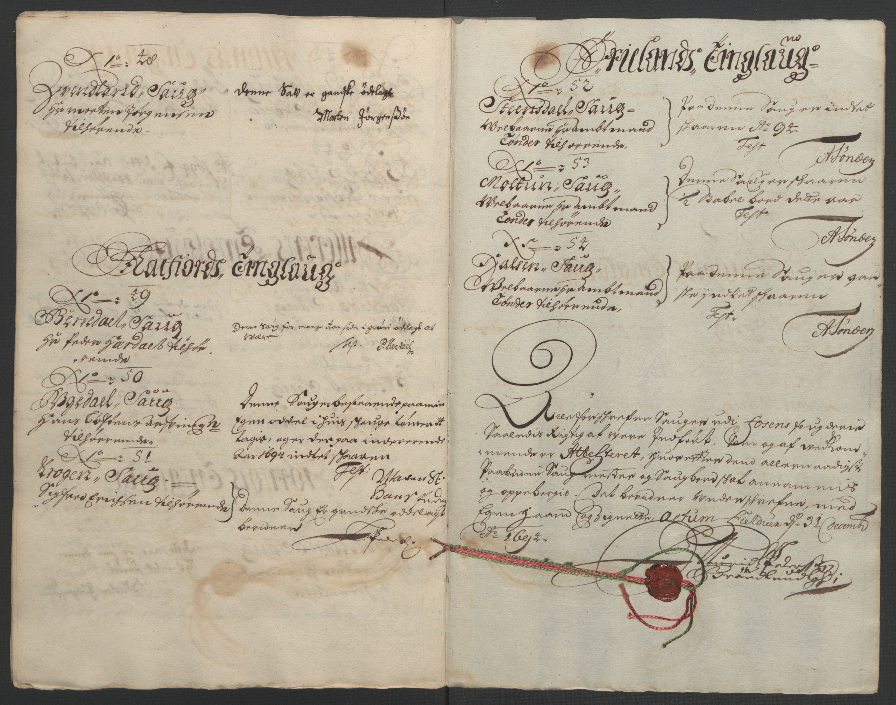 Rentekammeret inntil 1814, Reviderte regnskaper, Fogderegnskap, AV/RA-EA-4092/R57/L3850: Fogderegnskap Fosen, 1694, s. 83