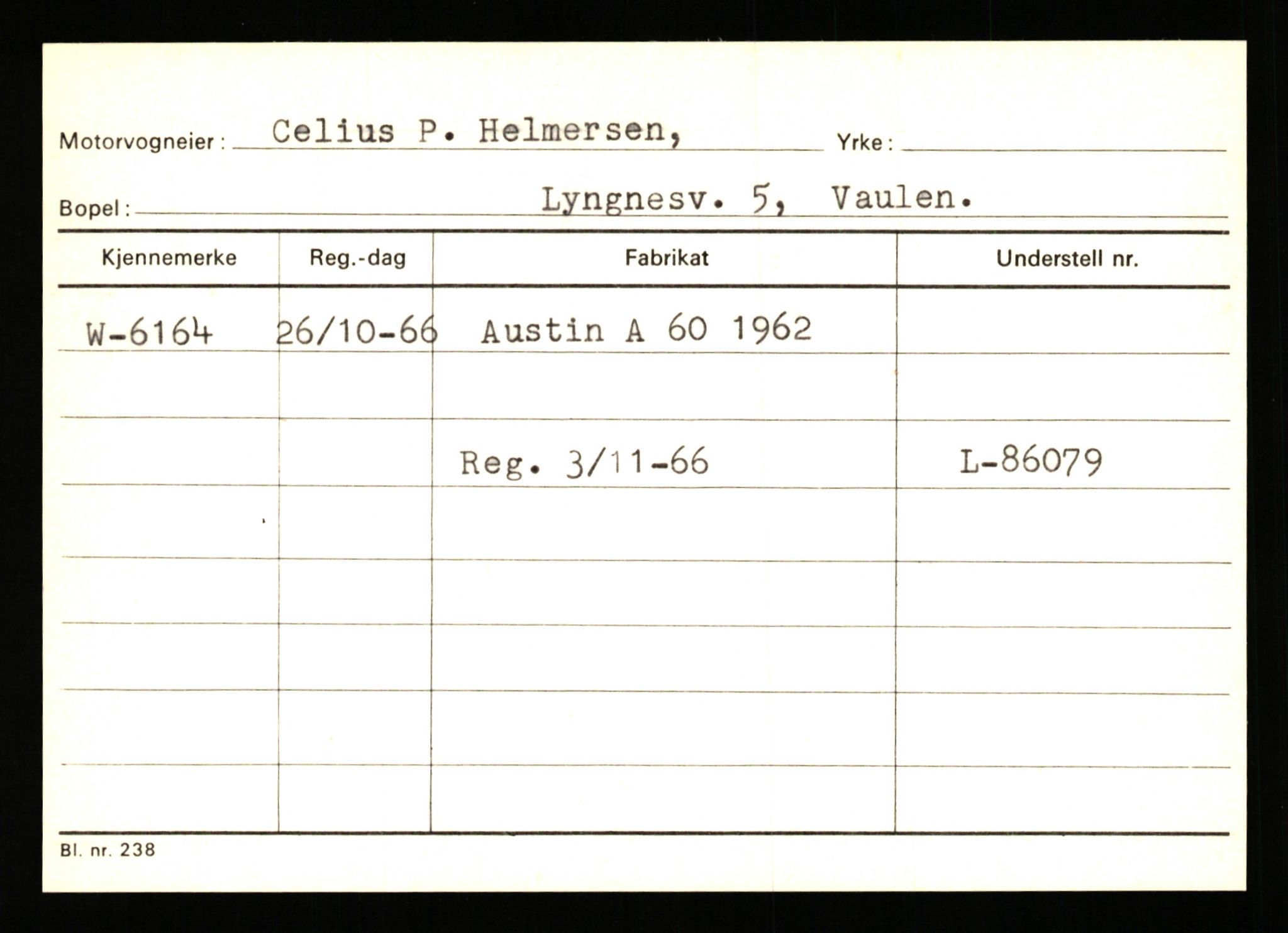 Stavanger trafikkstasjon, AV/SAST-A-101942/0/G/L0002: Registreringsnummer: 5791 - 10405, 1930-1971, s. 157