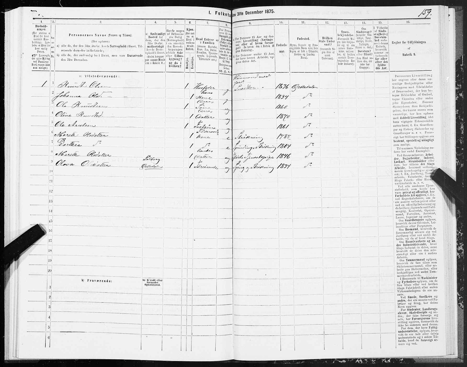 SAT, Folketelling 1875 for 1638P Orkdal prestegjeld, 1875, s. 7159