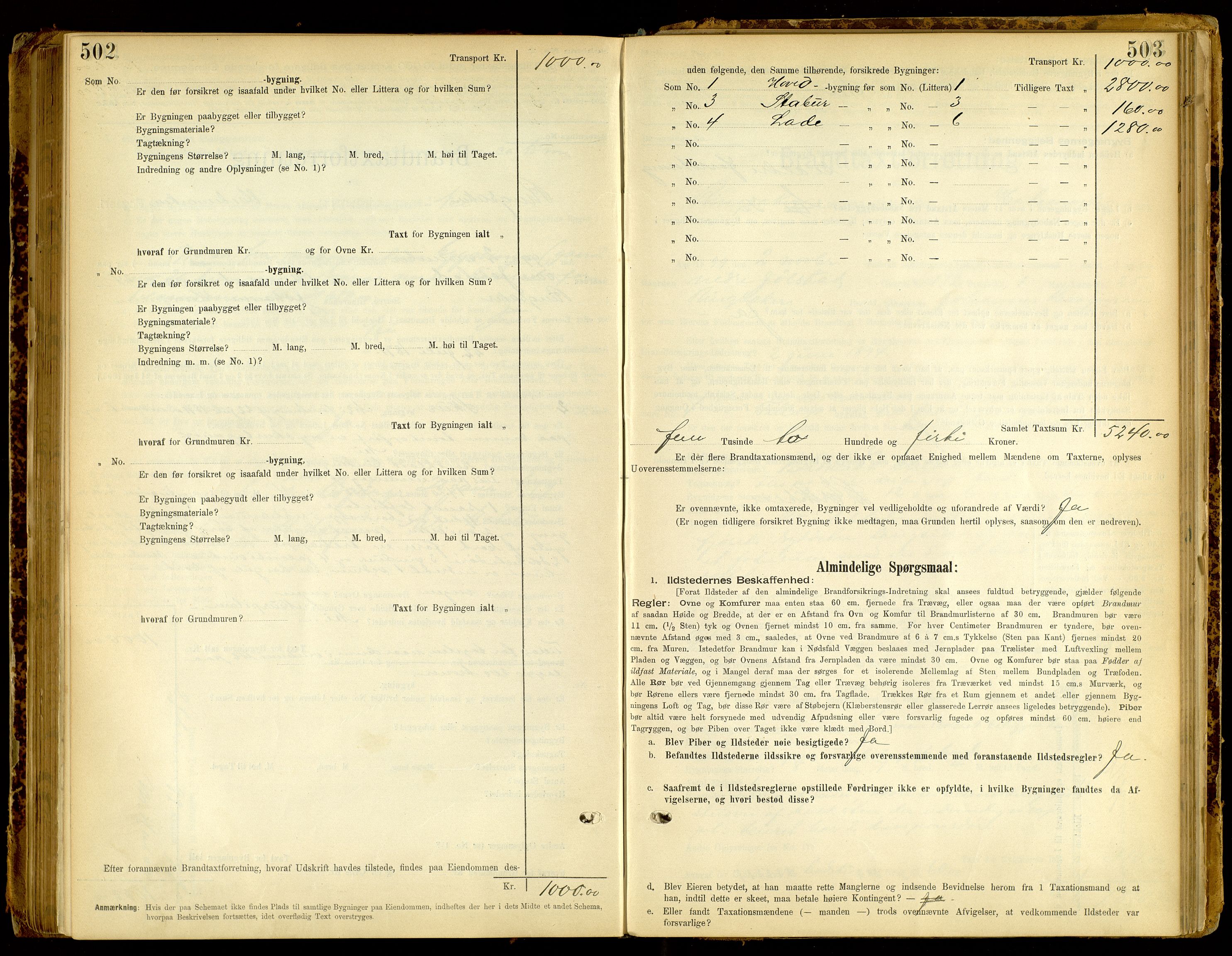 Norges Brannkasse, Ringsaker, AV/SAH-NBRANR-003/F/L0008: Branntakstprotokoll, 1894-1905, s. 502-503