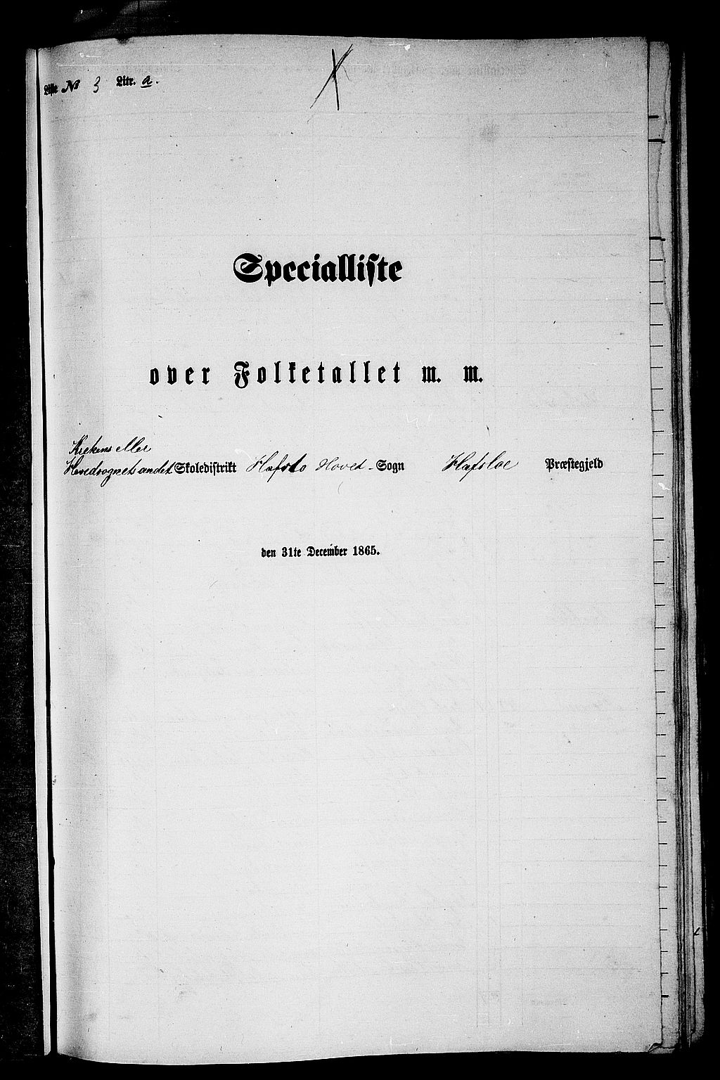 RA, Folketelling 1865 for 1425P Hafslo prestegjeld, 1865, s. 42