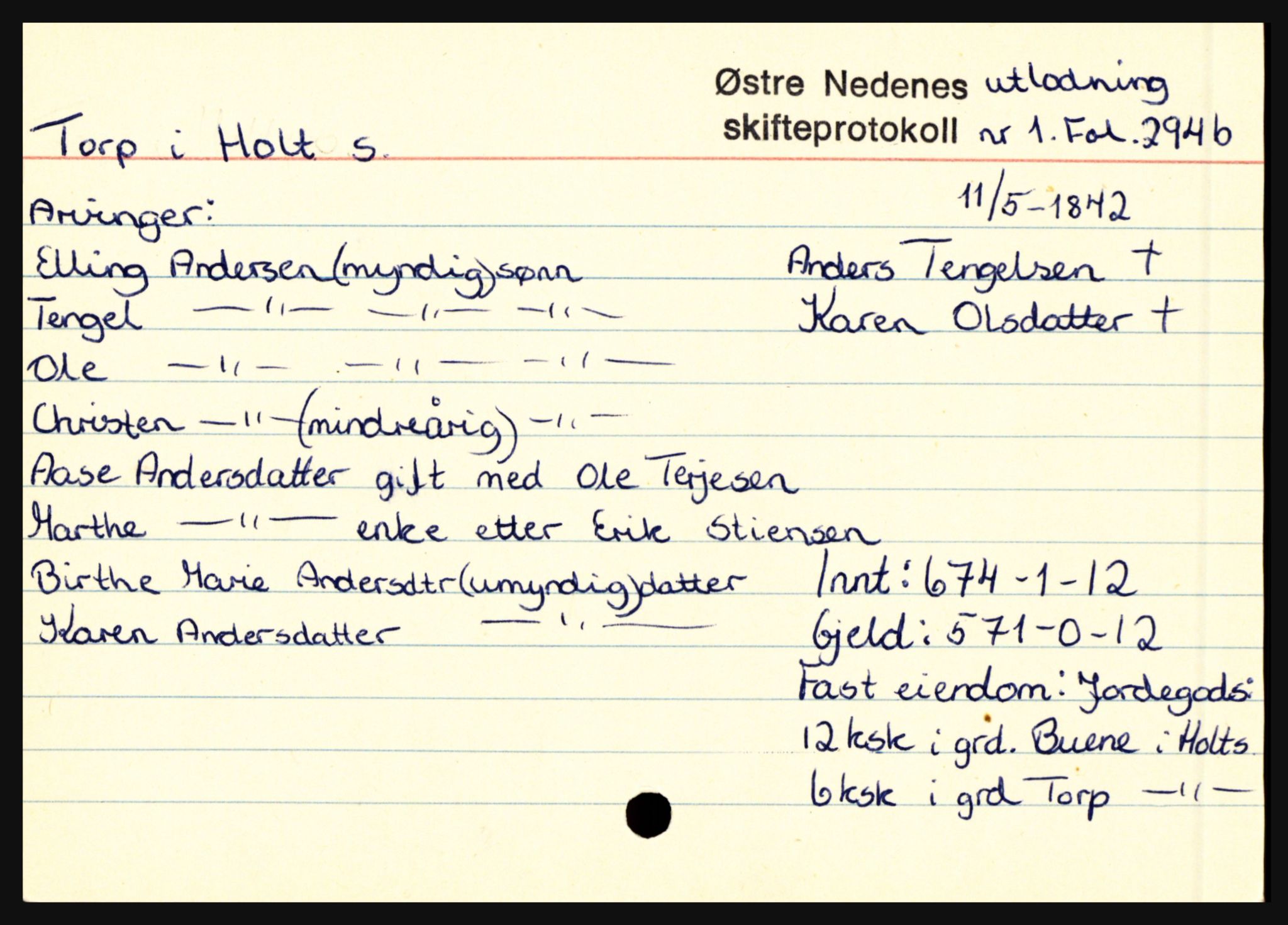 Holt sorenskriveri, AV/SAK-1221-0002/H, s. 1517