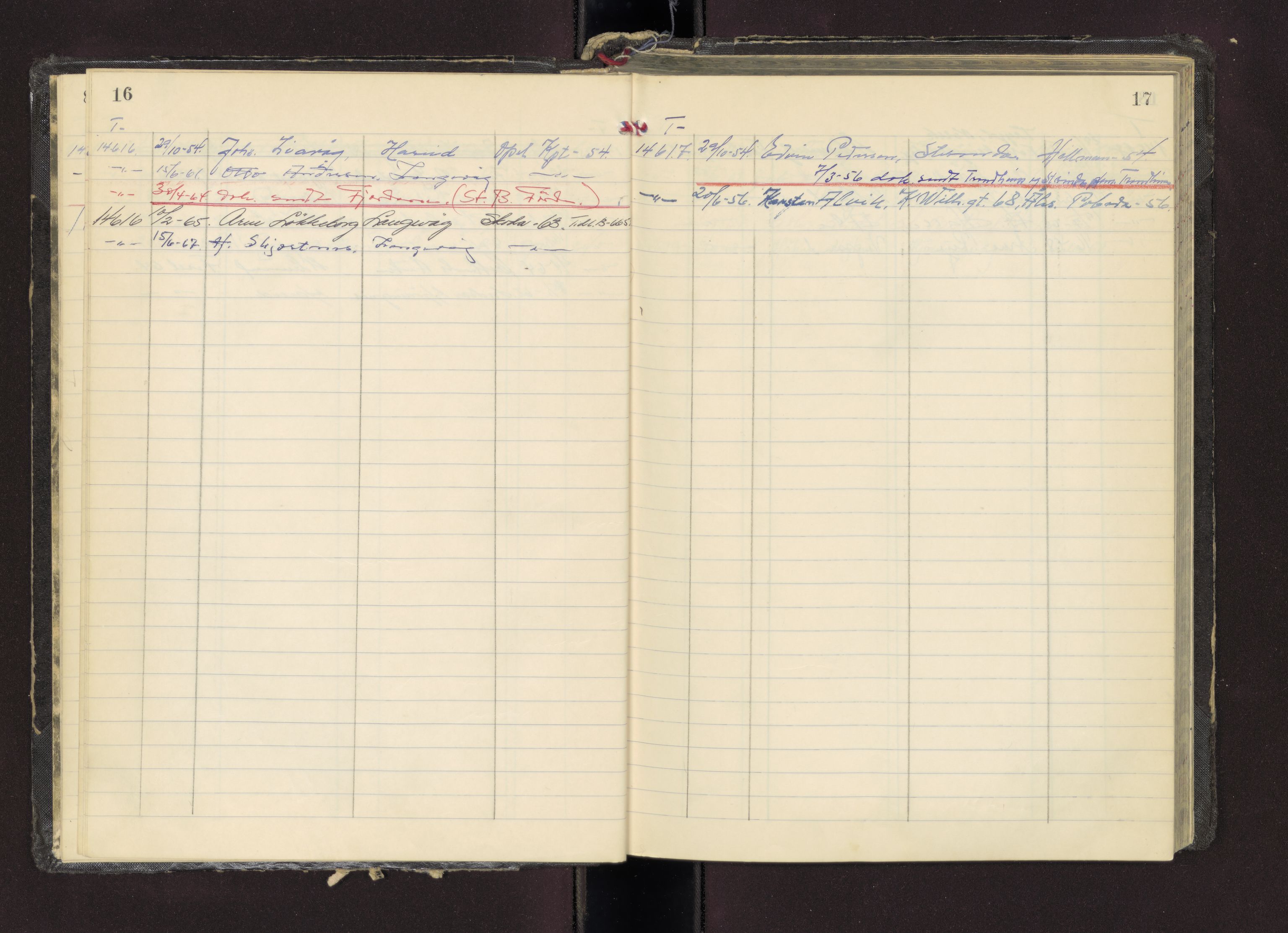 Møre og Romsdal vegkontor - Ålesund trafikkstasjon, AV/SAT-A-4099/F/Fc/L0013: Bilregister; T 14601 - T 14999, 1950-1970