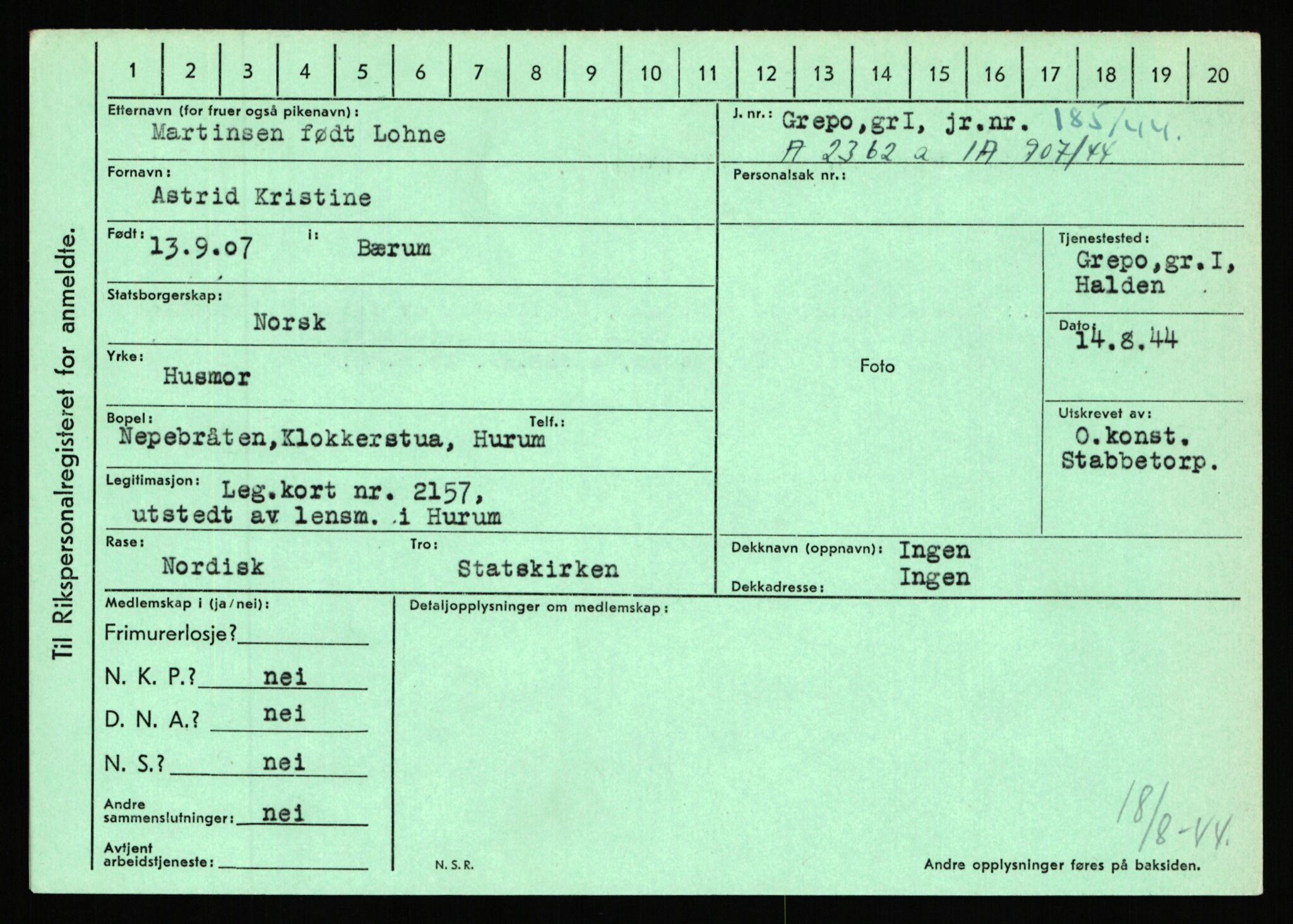 Statspolitiet - Hovedkontoret / Osloavdelingen, AV/RA-S-1329/C/Ca/L0010: Lind - Moksnes, 1943-1945, s. 2900