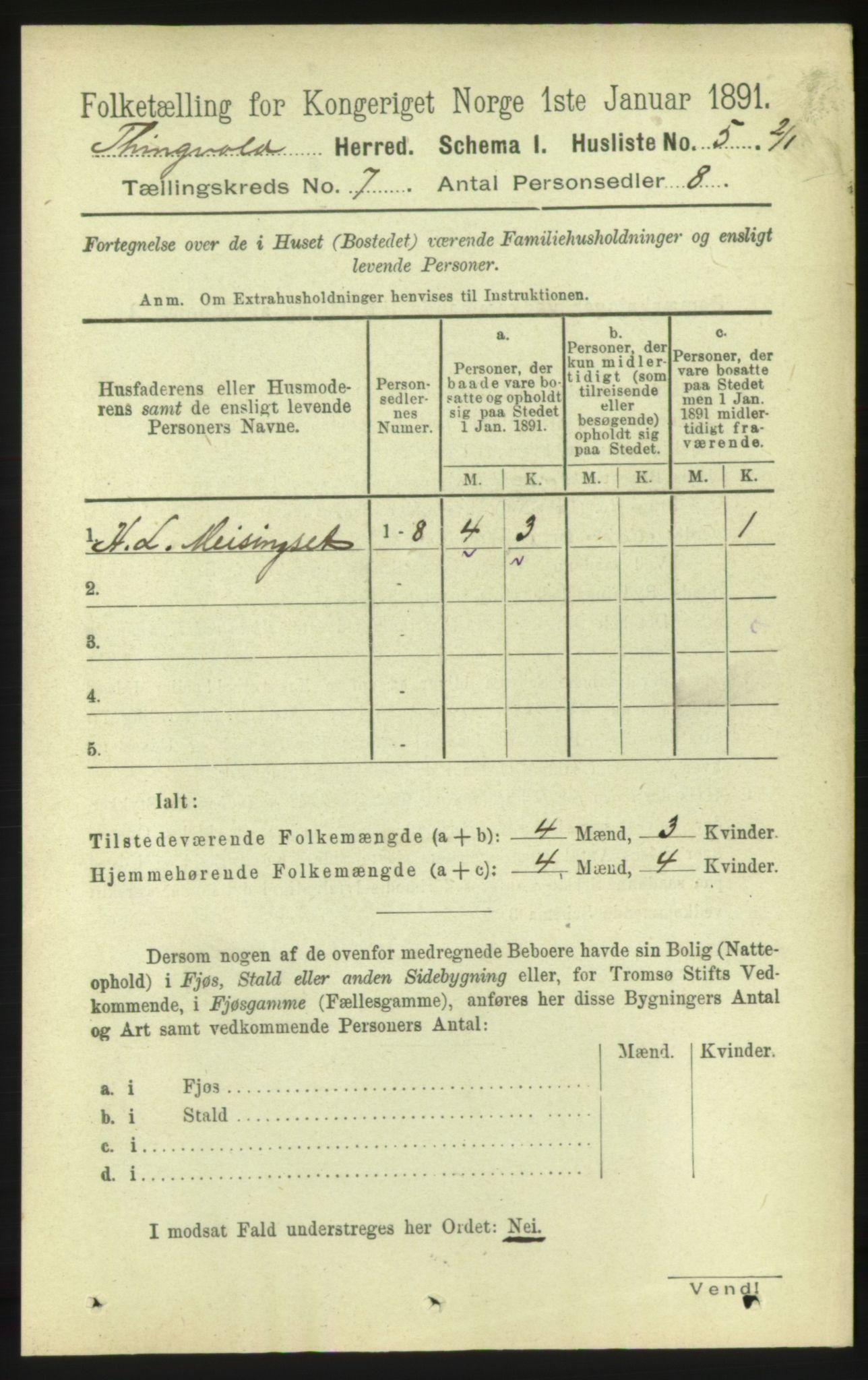 RA, Folketelling 1891 for 1560 Tingvoll herred, 1891, s. 2838