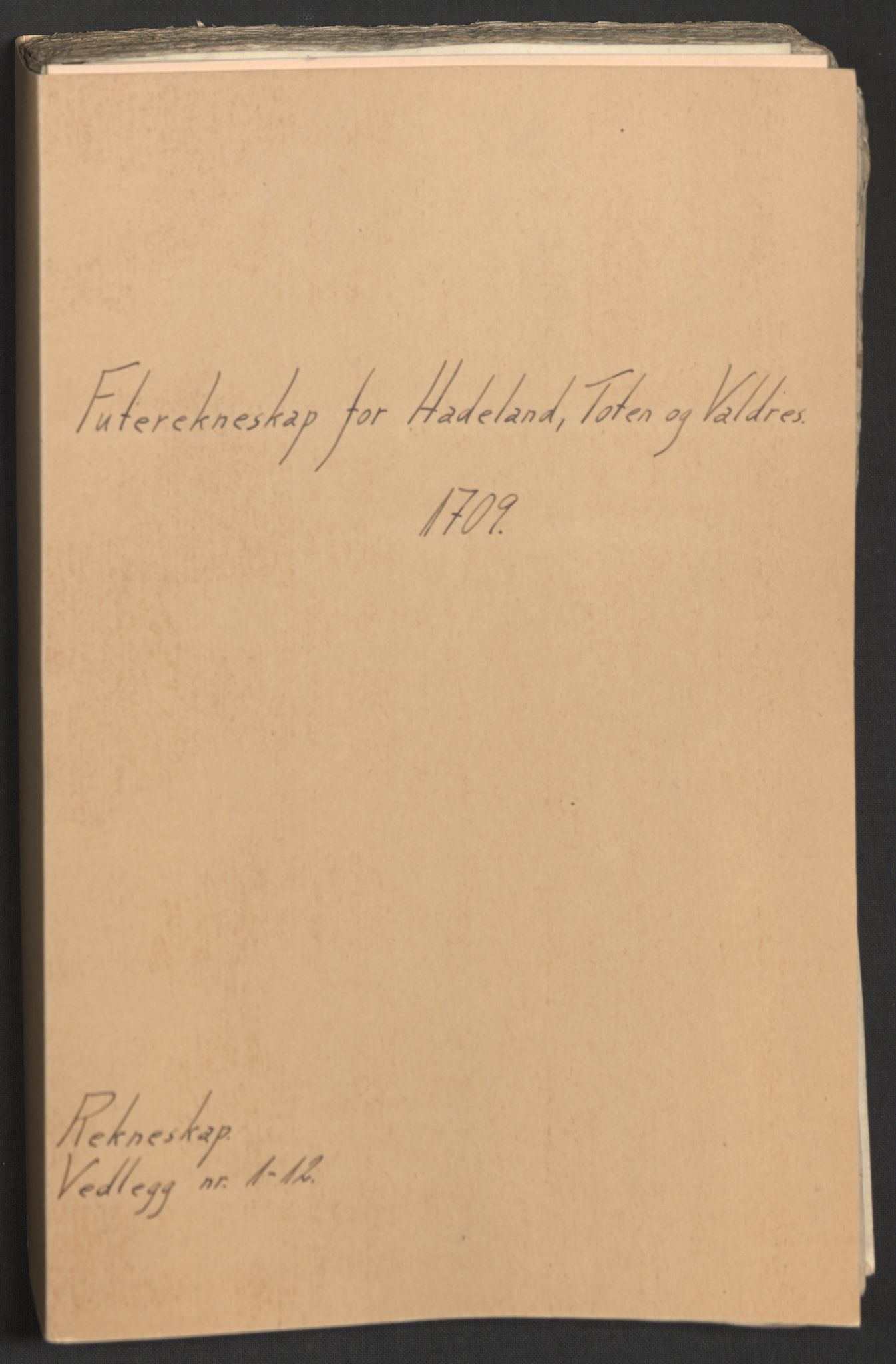 Rentekammeret inntil 1814, Reviderte regnskaper, Fogderegnskap, RA/EA-4092/R18/L1306: Fogderegnskap Hadeland, Toten og Valdres, 1709, s. 2