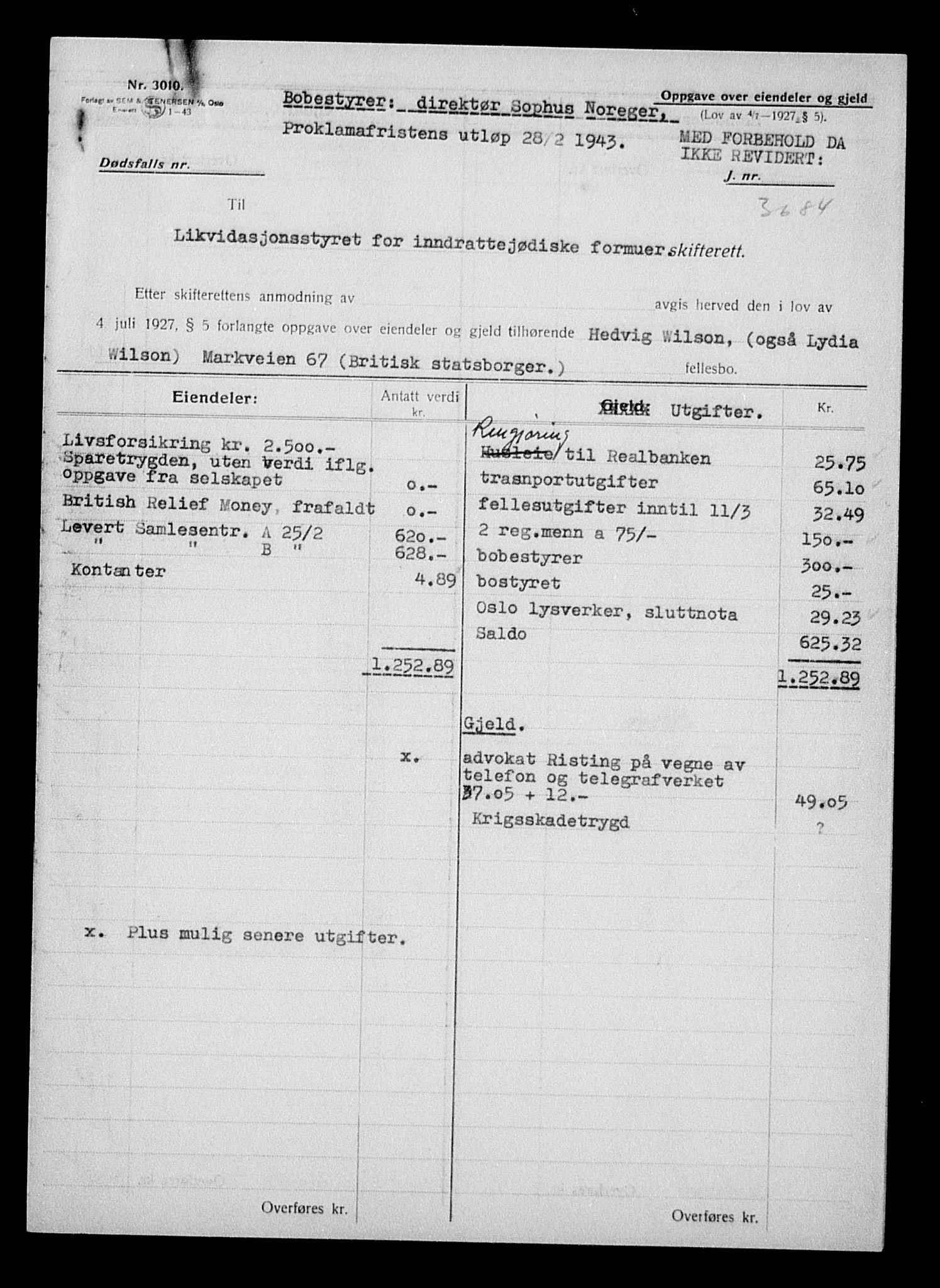 Justisdepartementet, Tilbakeføringskontoret for inndratte formuer, AV/RA-S-1564/H/Hc/Hcc/L0986: --, 1945-1947, s. 364