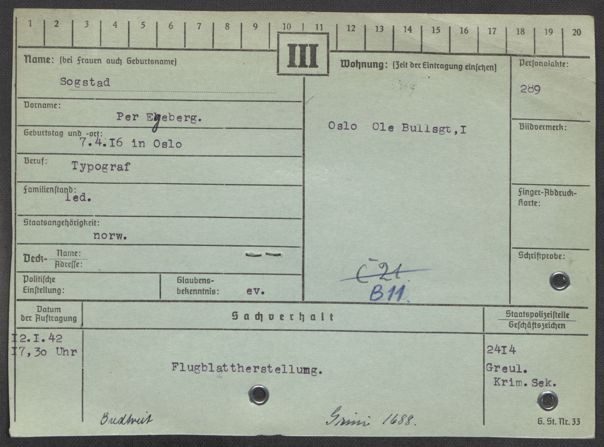 Befehlshaber der Sicherheitspolizei und des SD, RA/RAFA-5969/E/Ea/Eaa/L0009: Register over norske fanger i Møllergata 19: Ru-Sy, 1940-1945, s. 956