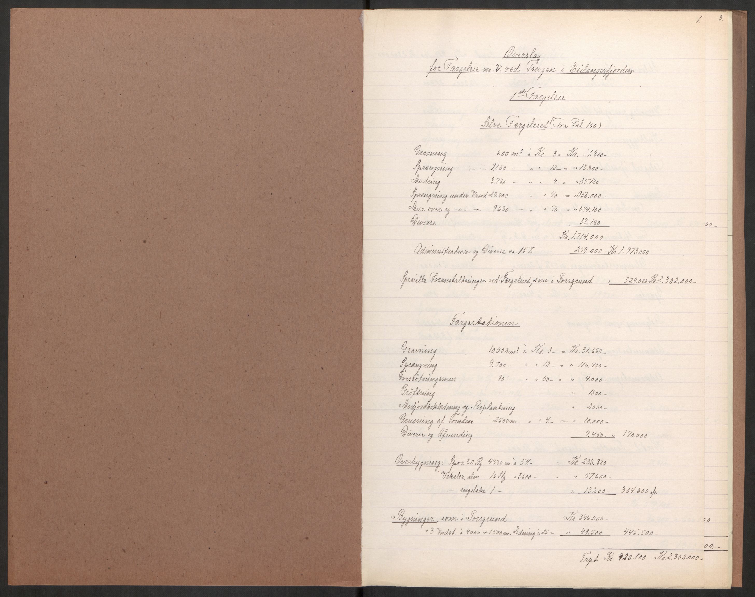 Norges Statsbaner, Baneavdelingen B, AV/RA-S-1619/1/F/Fa/L0042: NORGE-JYLLAND, 1920, s. 233