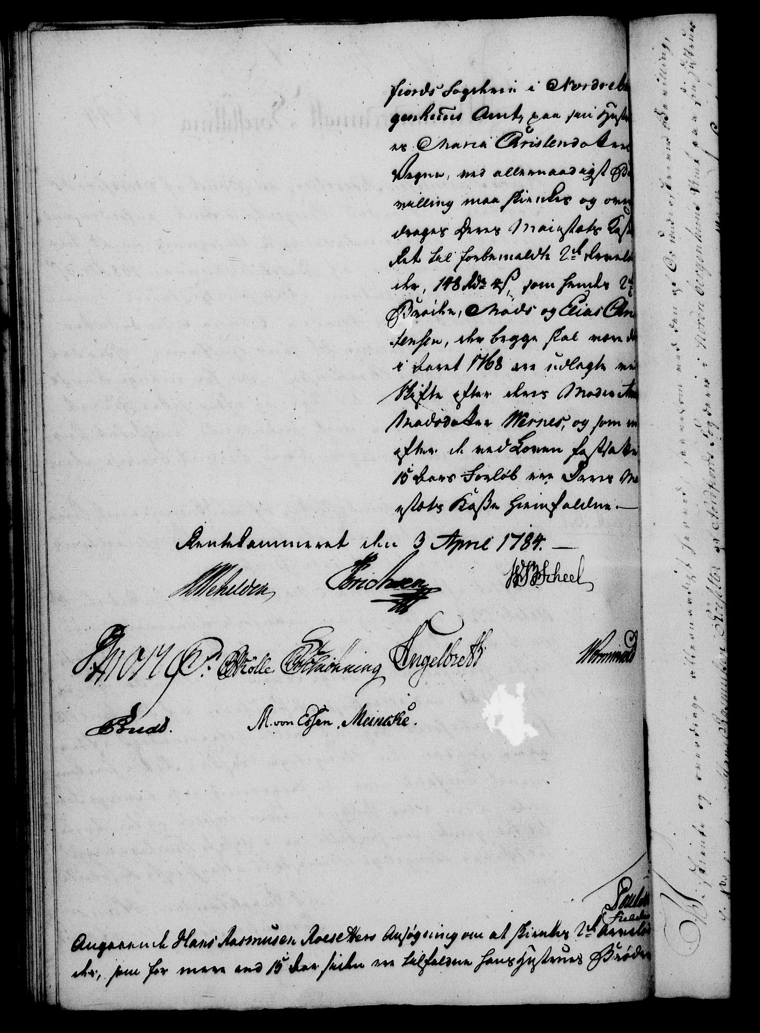 Rentekammeret, Kammerkanselliet, RA/EA-3111/G/Gf/Gfa/L0066: Norsk relasjons- og resolusjonsprotokoll (merket RK 52.66), 1784, s. 373