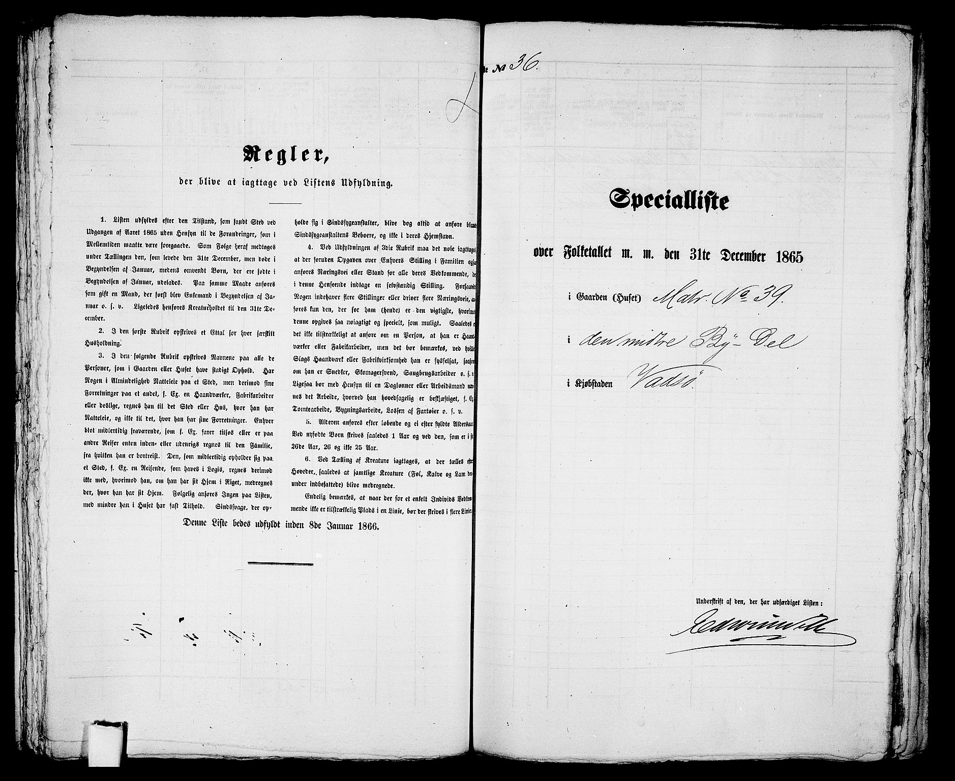 RA, Folketelling 1865 for 2003B Vadsø prestegjeld, Vadsø kjøpstad, 1865, s. 77