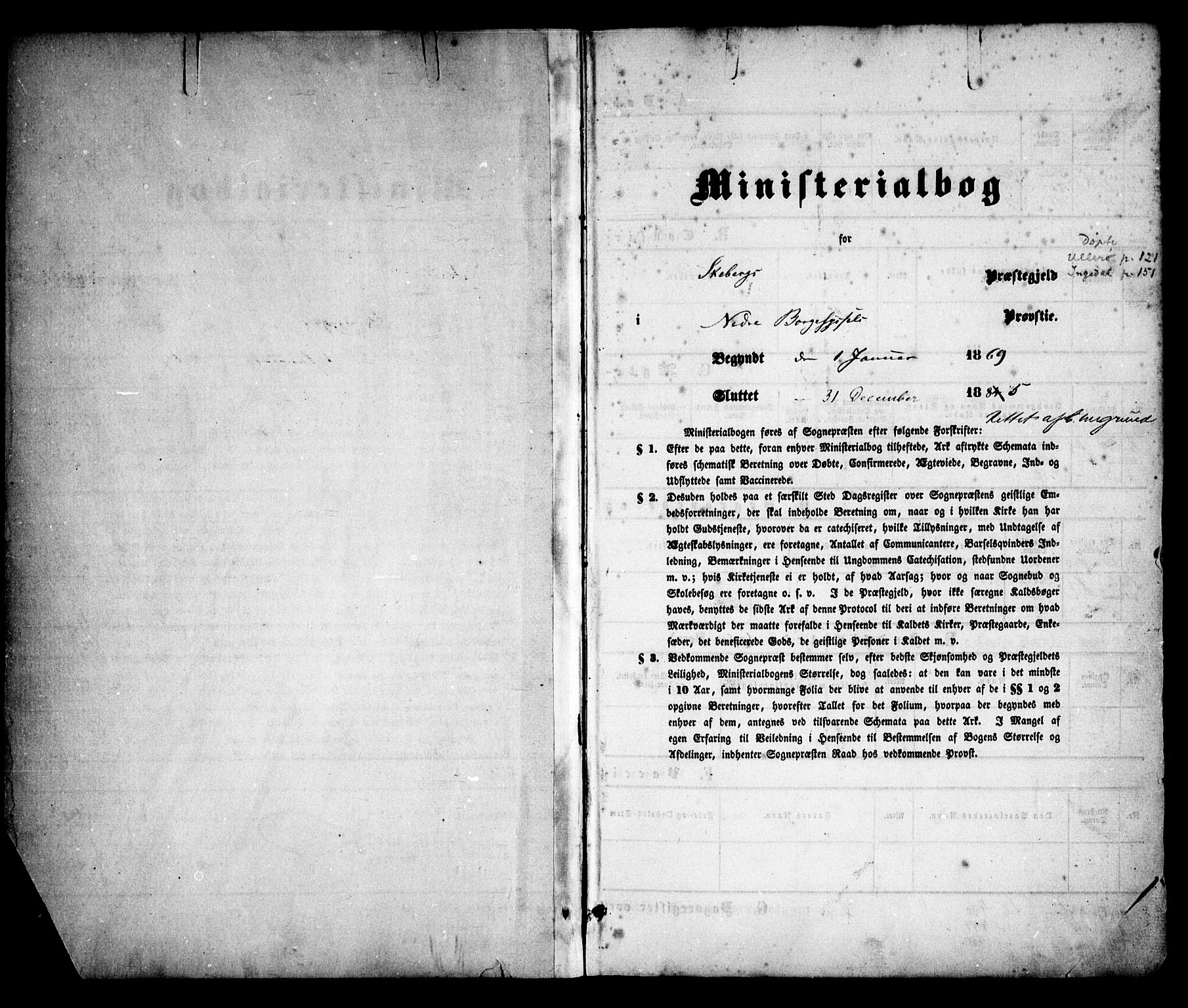Skjeberg prestekontor Kirkebøker, SAO/A-10923/F/Fa/L0008: Ministerialbok nr. I 8, 1869-1885