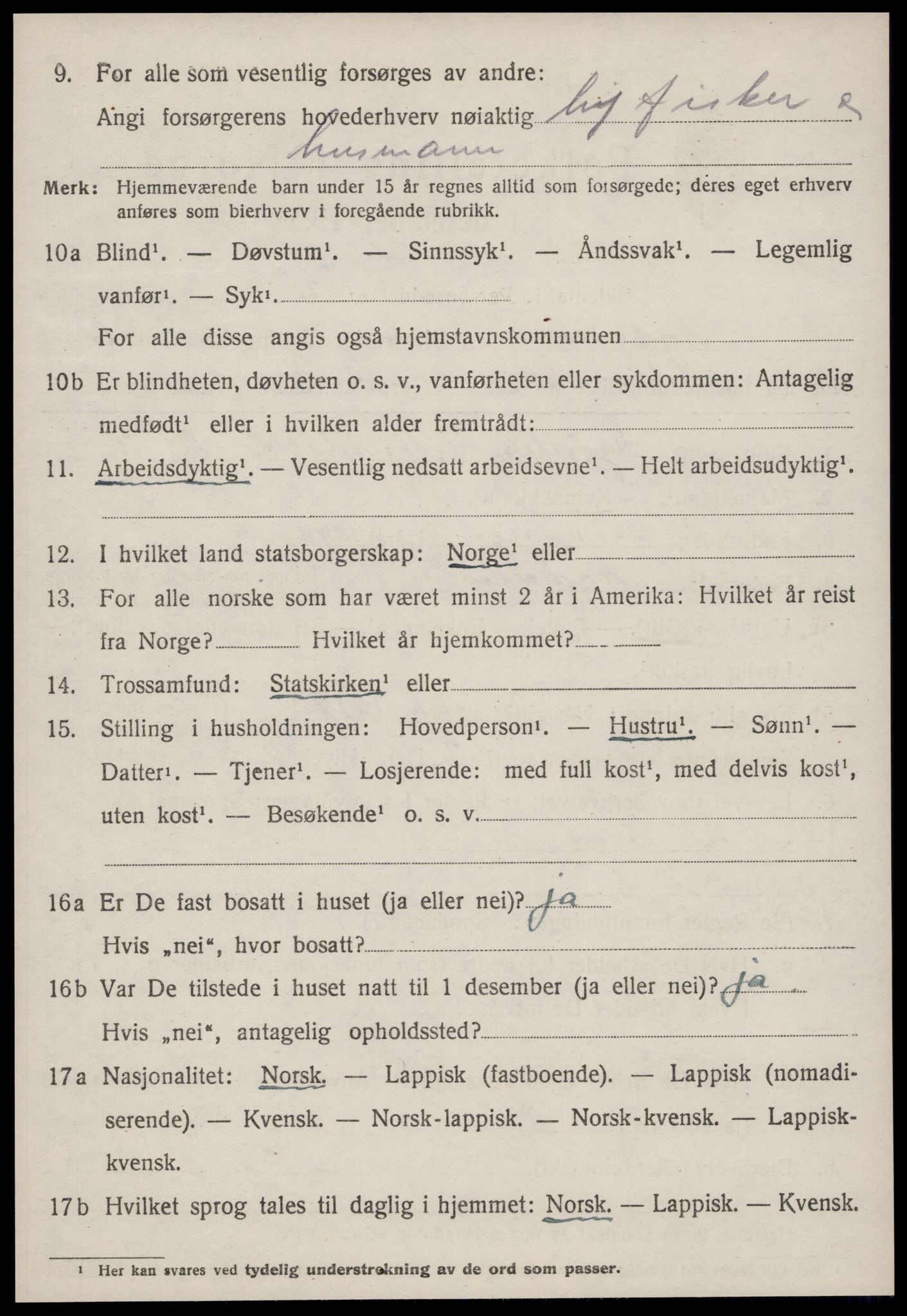 SAT, Folketelling 1920 for 1622 Agdenes herred, 1920, s. 2490