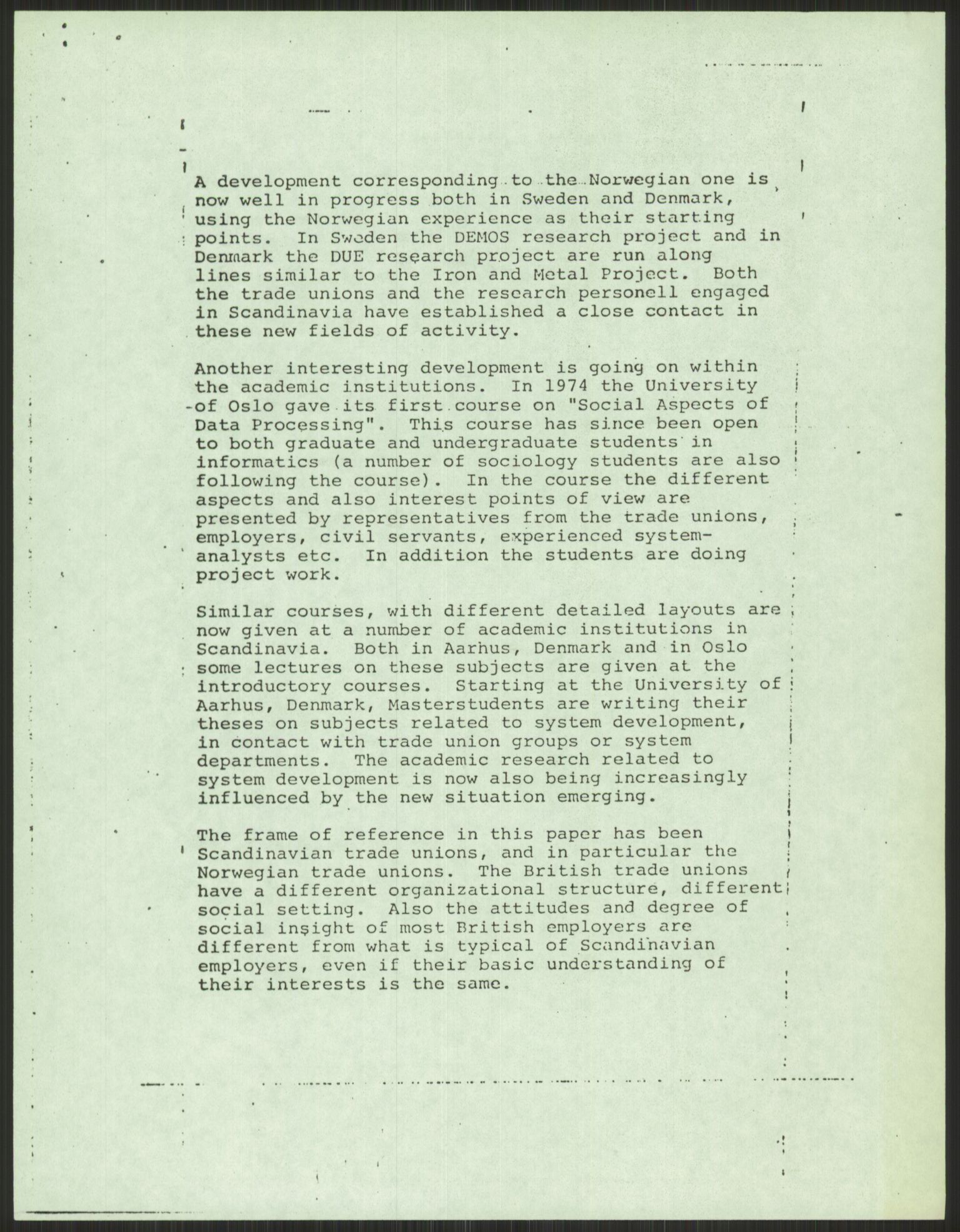 Nygaard, Kristen, RA/PA-1398/F/Fi/L0005: Fagbevegelse, demokrati, Jern- og Metallprosjektet, 1970-2002, s. 171