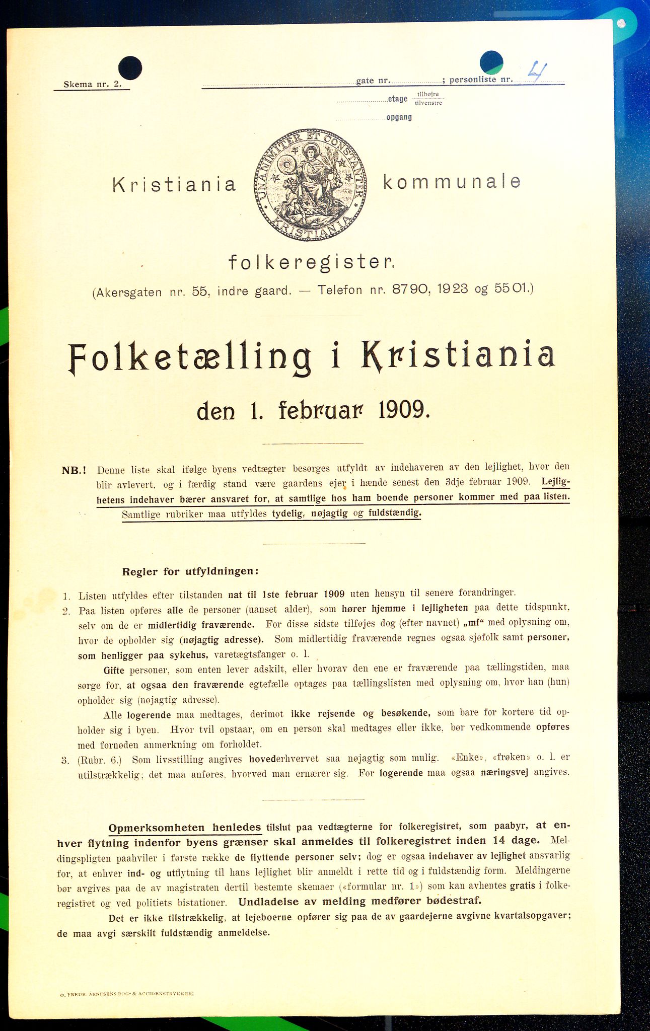 OBA, Kommunal folketelling 1.2.1909 for Kristiania kjøpstad, 1909, s. 59672