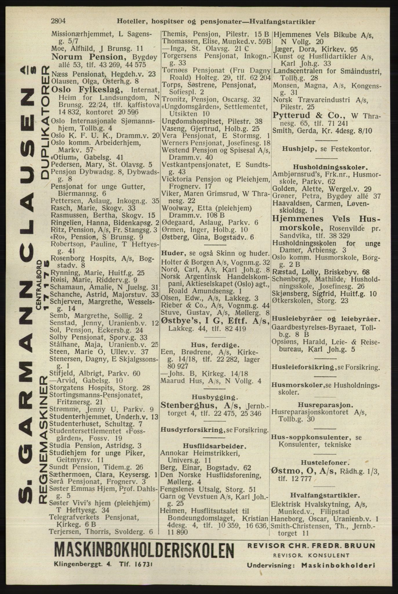 Kristiania/Oslo adressebok, PUBL/-, 1940, s. 2754