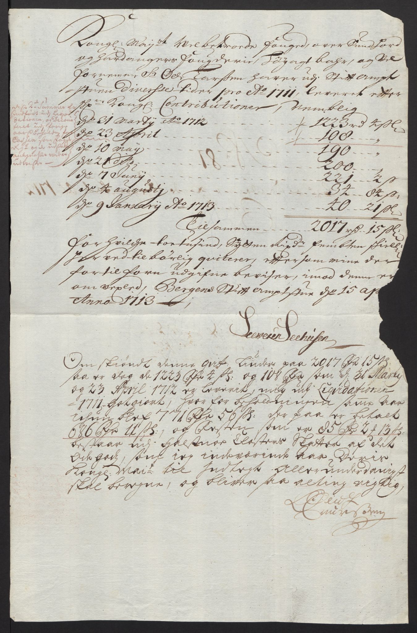 Rentekammeret inntil 1814, Reviderte regnskaper, Fogderegnskap, AV/RA-EA-4092/R48/L2988: Fogderegnskap Sunnhordland og Hardanger, 1712, s. 415