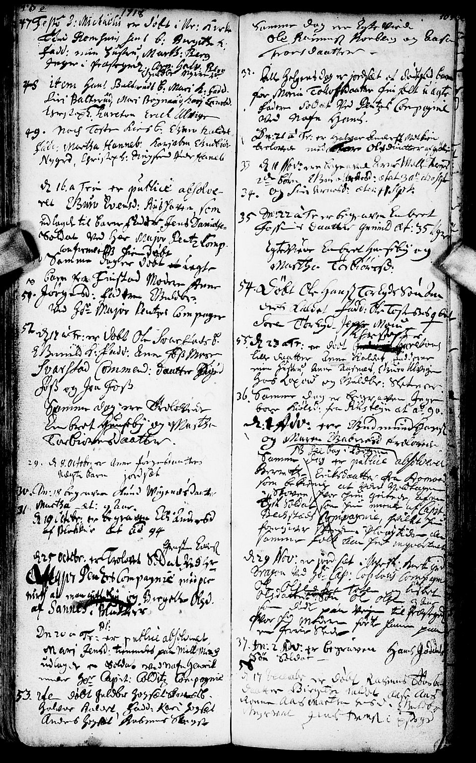 Aurskog prestekontor Kirkebøker, SAO/A-10304a/F/Fa/L0001: Ministerialbok nr. I 1, 1707-1735, s. 104-105