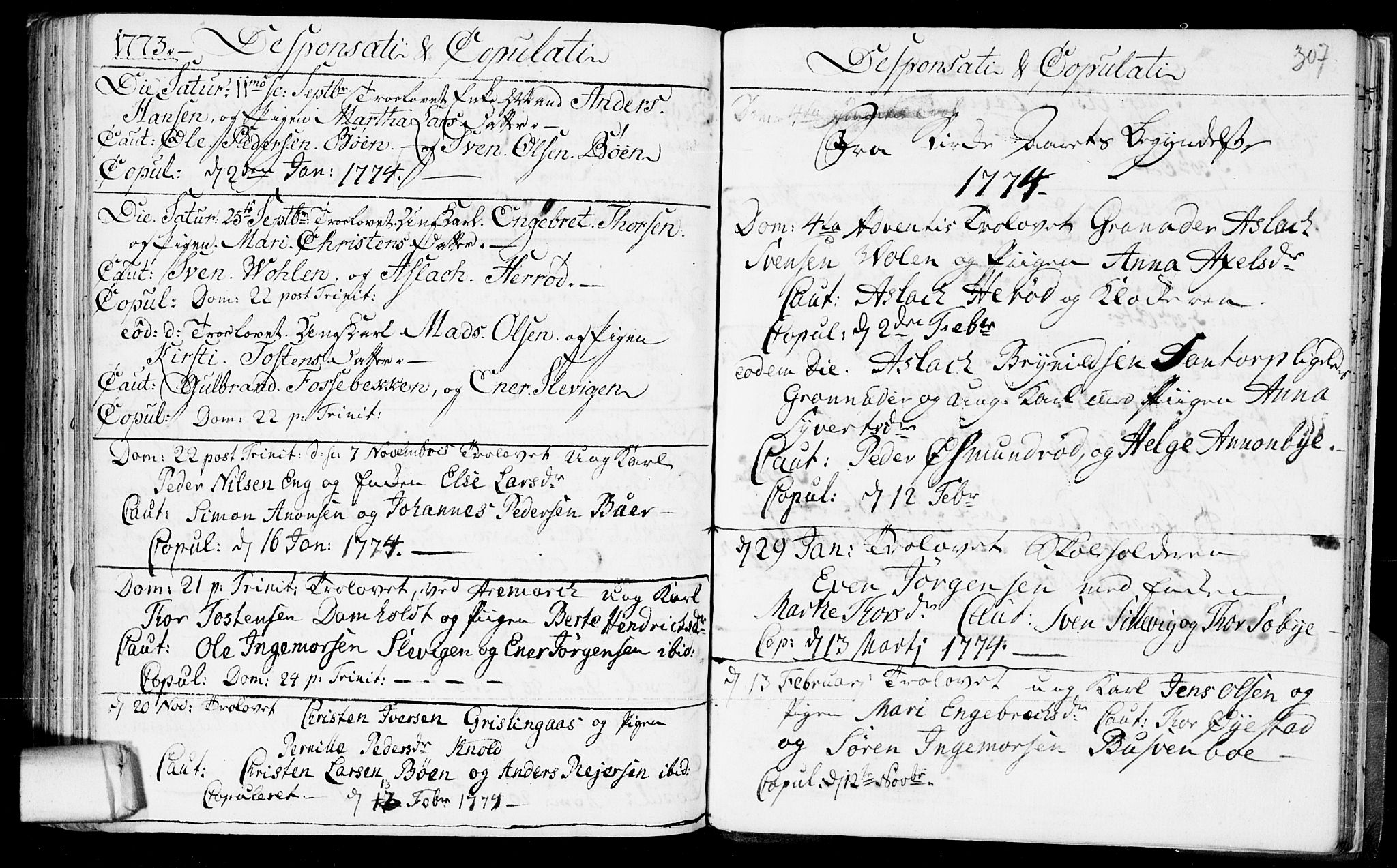 Aremark prestekontor Kirkebøker, AV/SAO-A-10899/F/Fb/L0002: Ministerialbok nr.  II 2, 1745-1795, s. 307