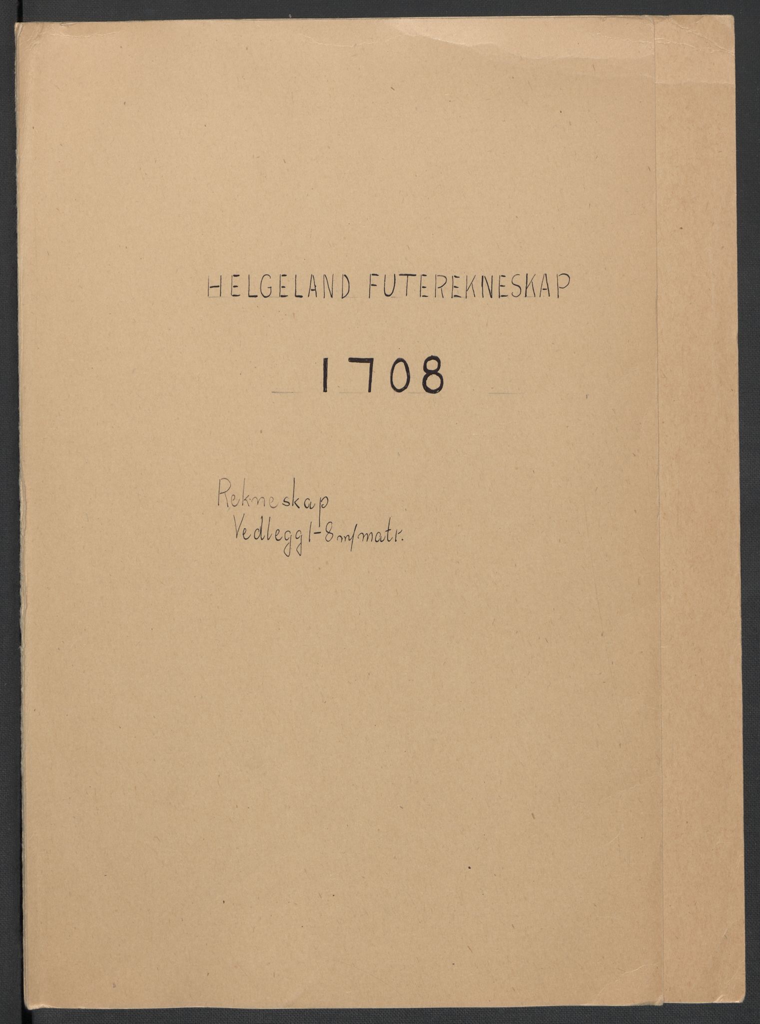 Rentekammeret inntil 1814, Reviderte regnskaper, Fogderegnskap, RA/EA-4092/R65/L4510: Fogderegnskap Helgeland, 1708-1709, s. 2