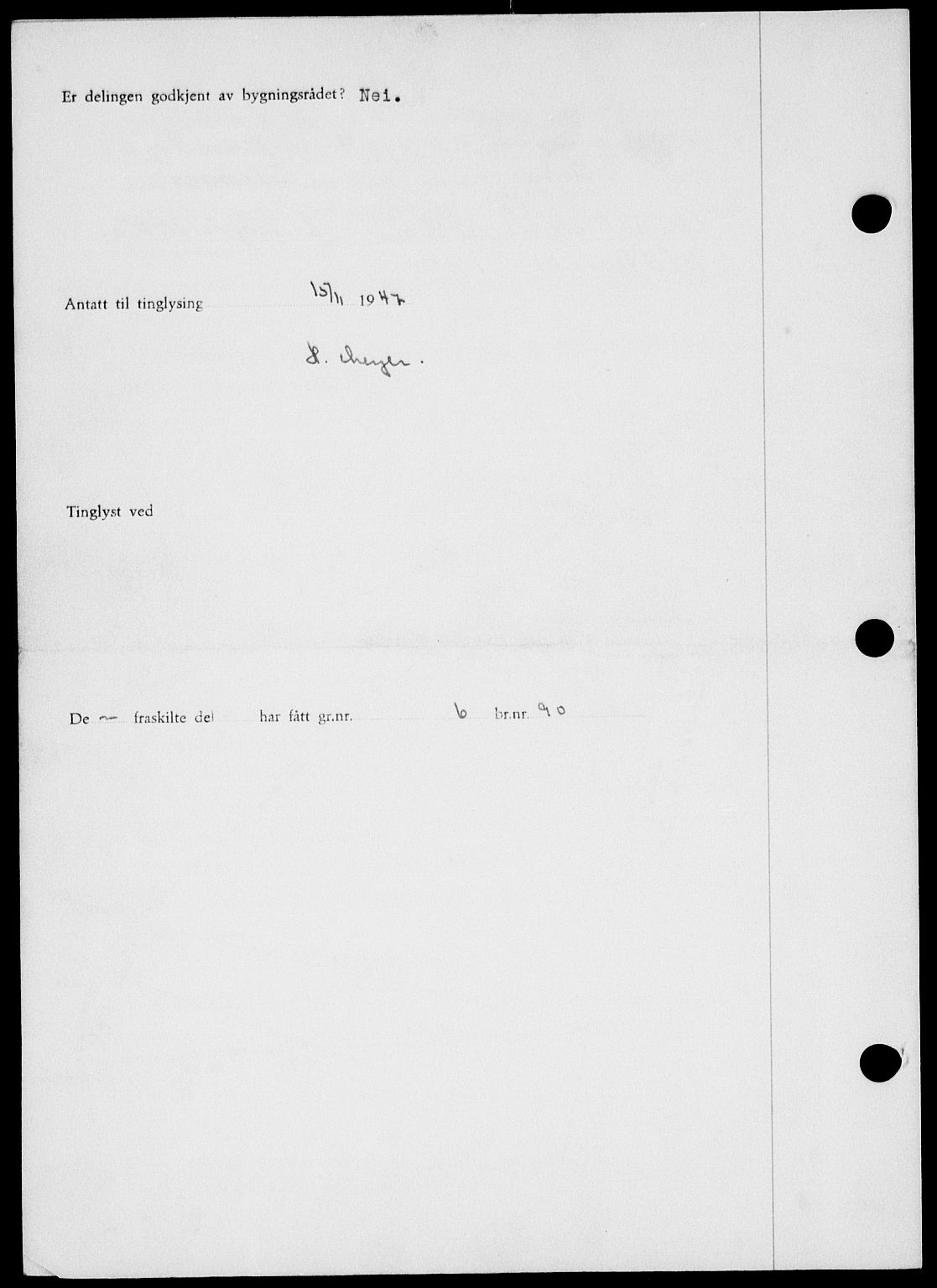 Onsøy sorenskriveri, SAO/A-10474/G/Ga/Gab/L0021: Pantebok nr. II A-21, 1947-1947, Dagboknr: 3183/1947