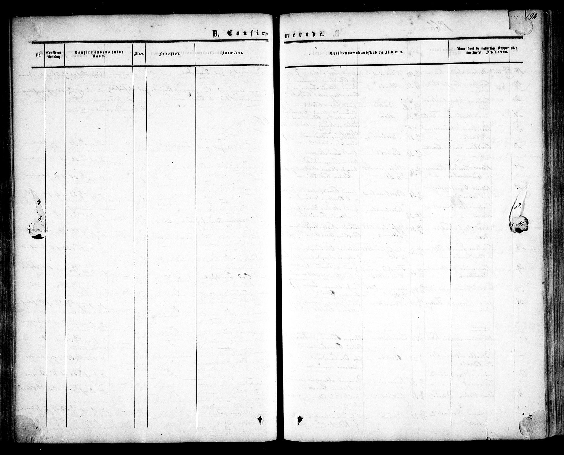 Rygge prestekontor Kirkebøker, SAO/A-10084b/F/Fa/L0005: Ministerialbok nr. 5, 1852-1871, s. 198