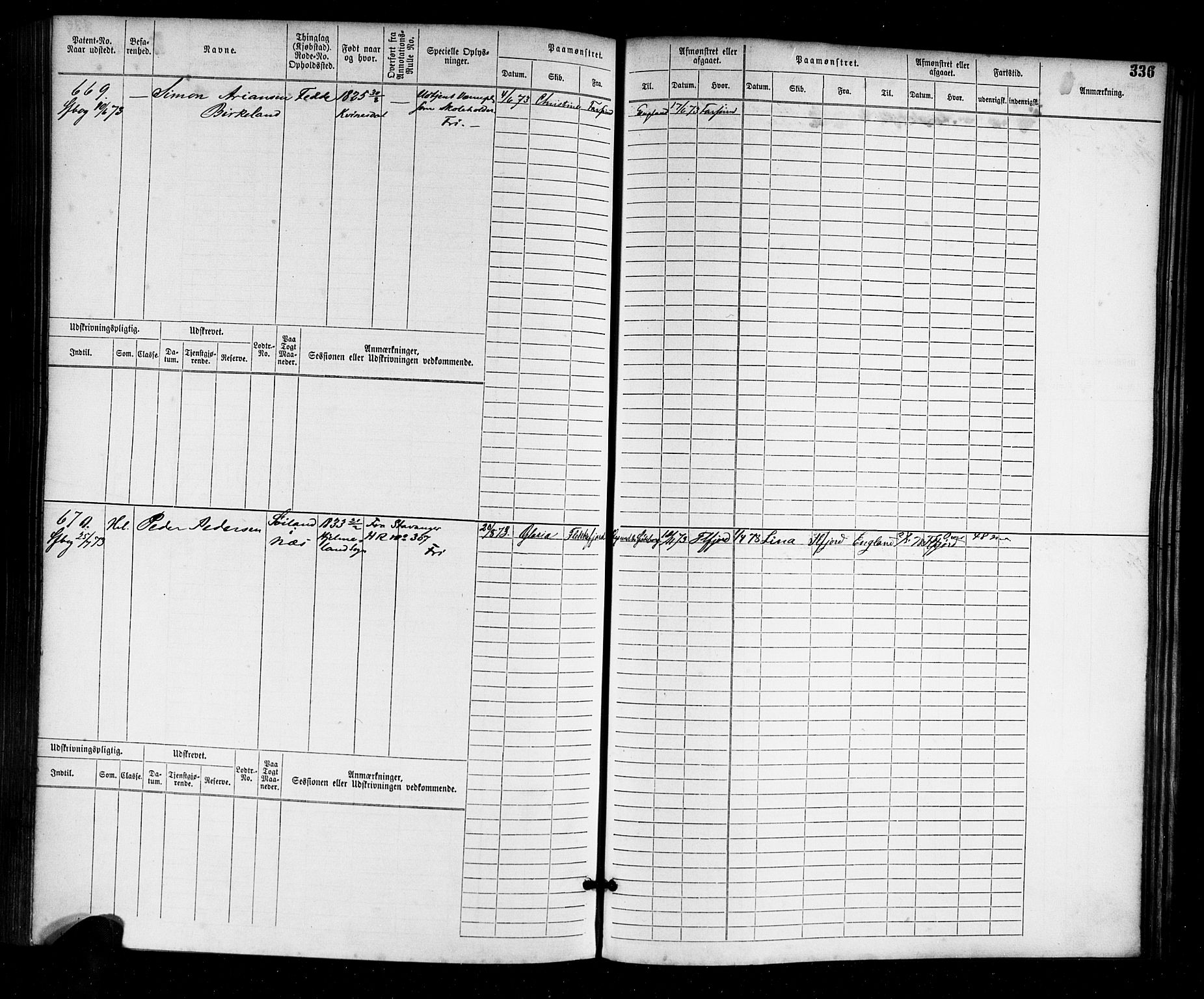 Flekkefjord mønstringskrets, AV/SAK-2031-0018/F/Fb/L0001: Hovedrulle nr 1-764, N-4, 1868-1900, s. 341