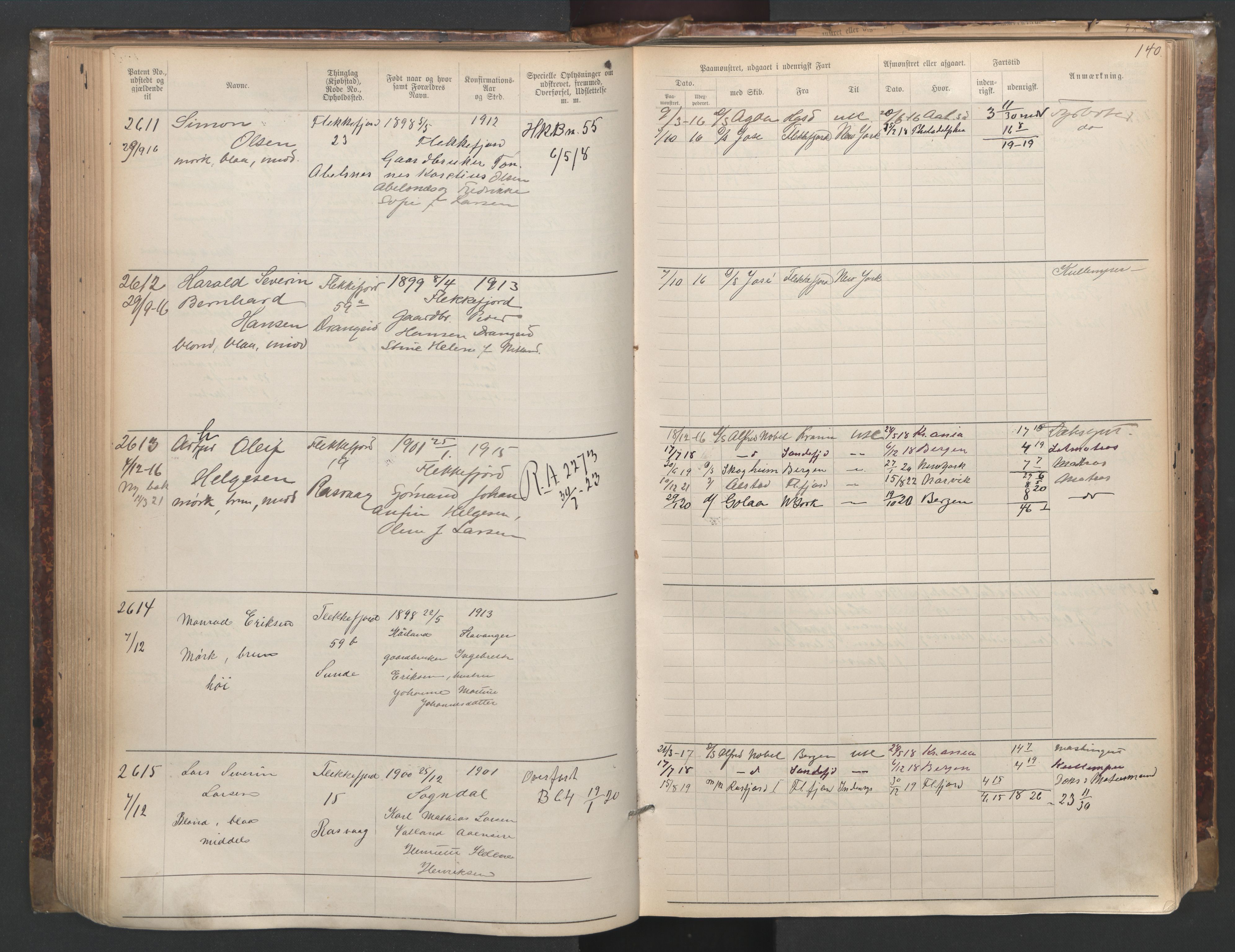 Flekkefjord mønstringskrets, AV/SAK-2031-0018/F/Fa/L0003: Annotasjonsrulle nr 1921-2963 med register, N-3, 1892-1948, s. 171