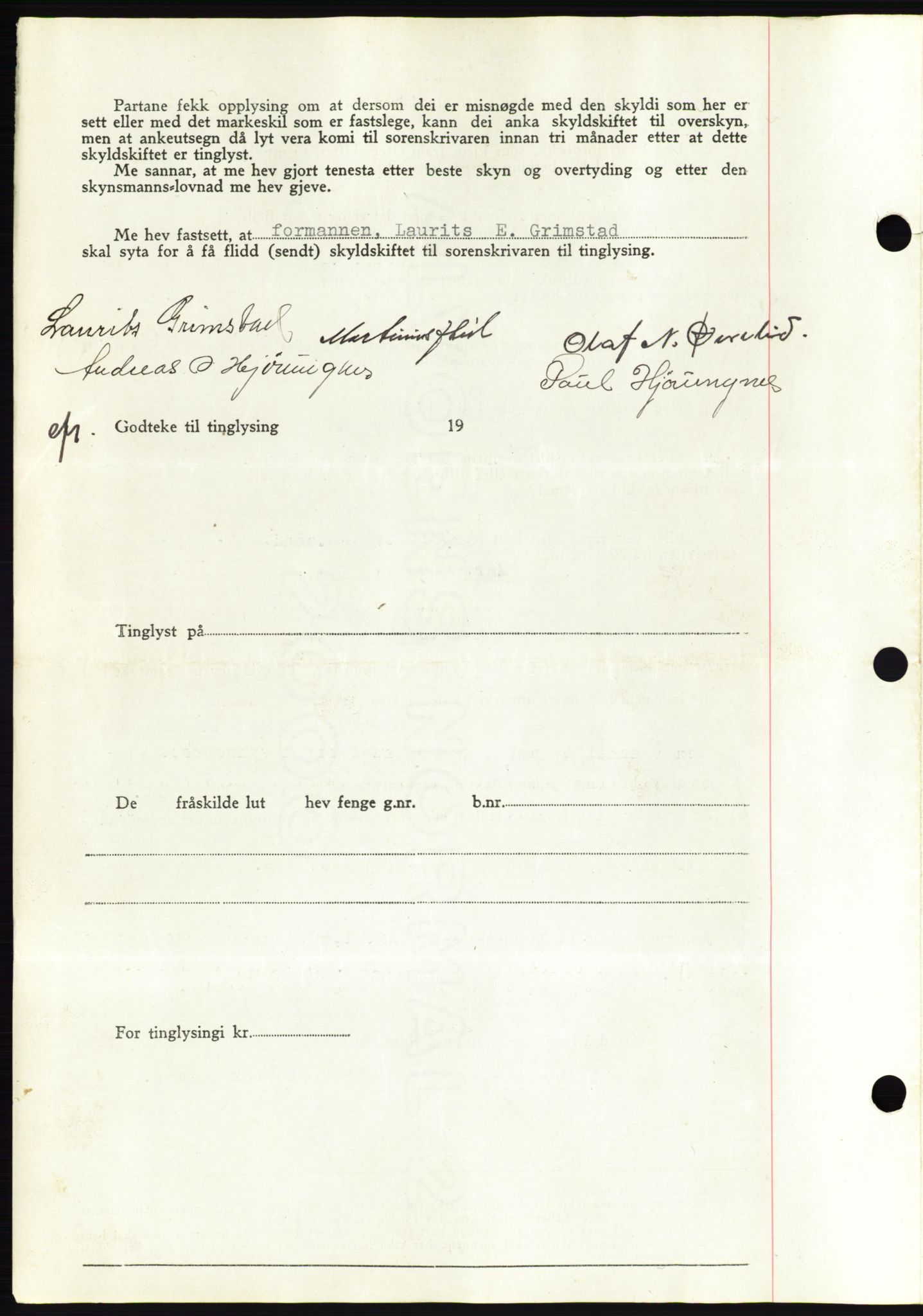 Søre Sunnmøre sorenskriveri, AV/SAT-A-4122/1/2/2C/L0076: Pantebok nr. 2A, 1943-1944, Dagboknr: 2/1944