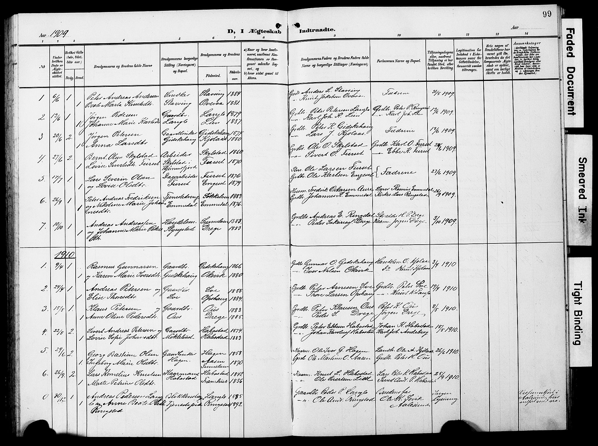 Ministerialprotokoller, klokkerbøker og fødselsregistre - Møre og Romsdal, AV/SAT-A-1454/520/L0293: Klokkerbok nr. 520C05, 1902-1923, s. 99