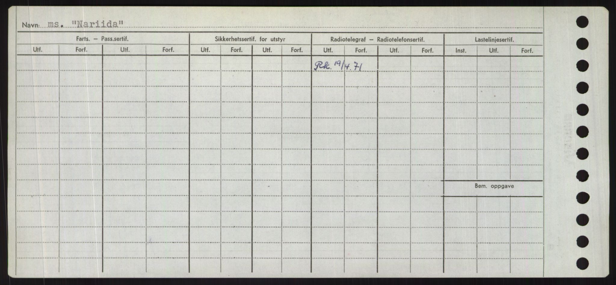 Sjøfartsdirektoratet med forløpere, Skipsmålingen, RA/S-1627/H/Hd/L0026: Fartøy, N-Norhol, s. 56