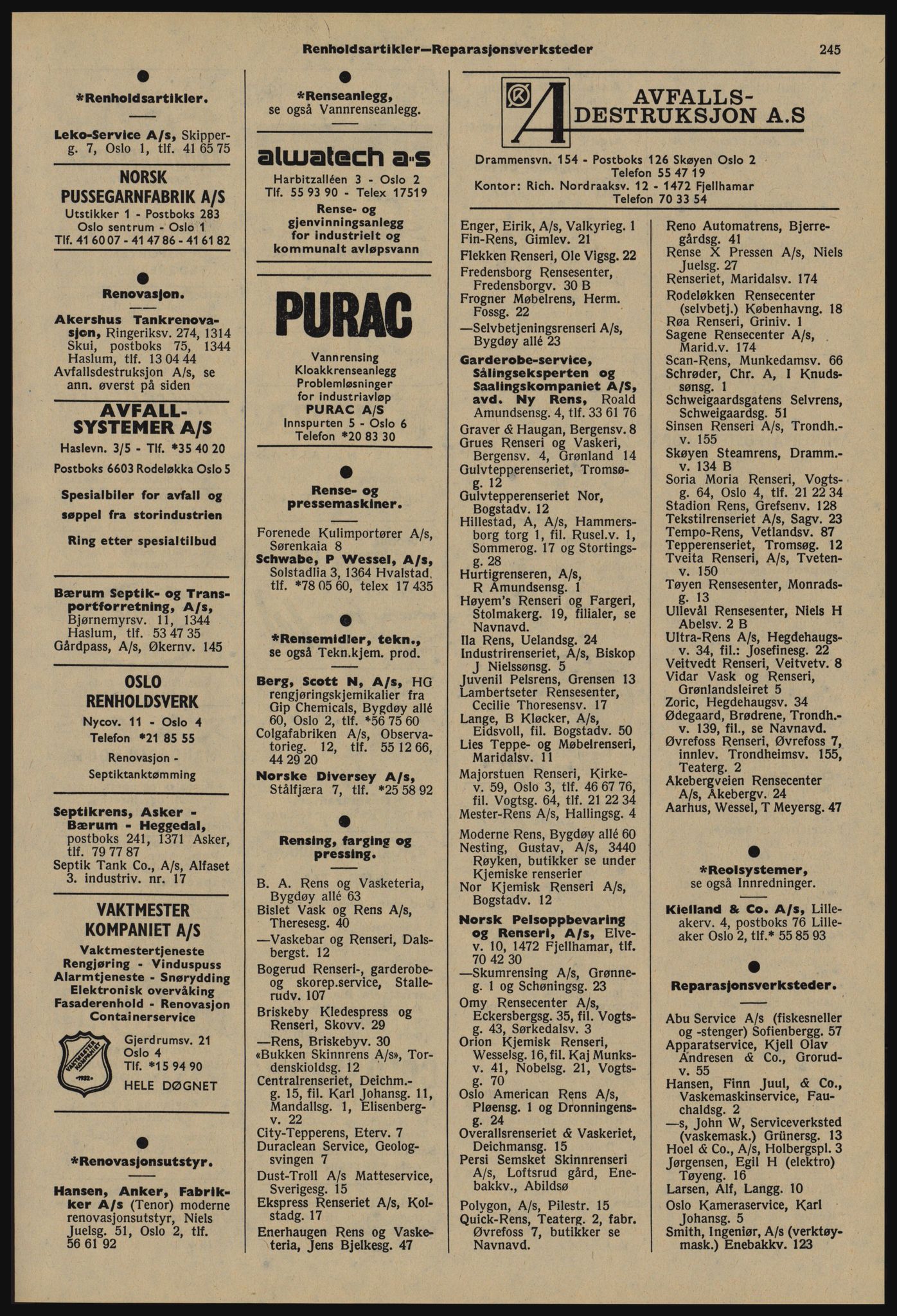 Kristiania/Oslo adressebok, PUBL/-, 1977-1978, s. 245